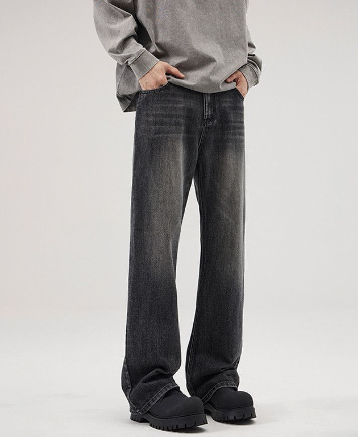 Japanese Brand American retro curved blade men's black flared jeans Size US 32 / EU 48 - 2 Thumbnail