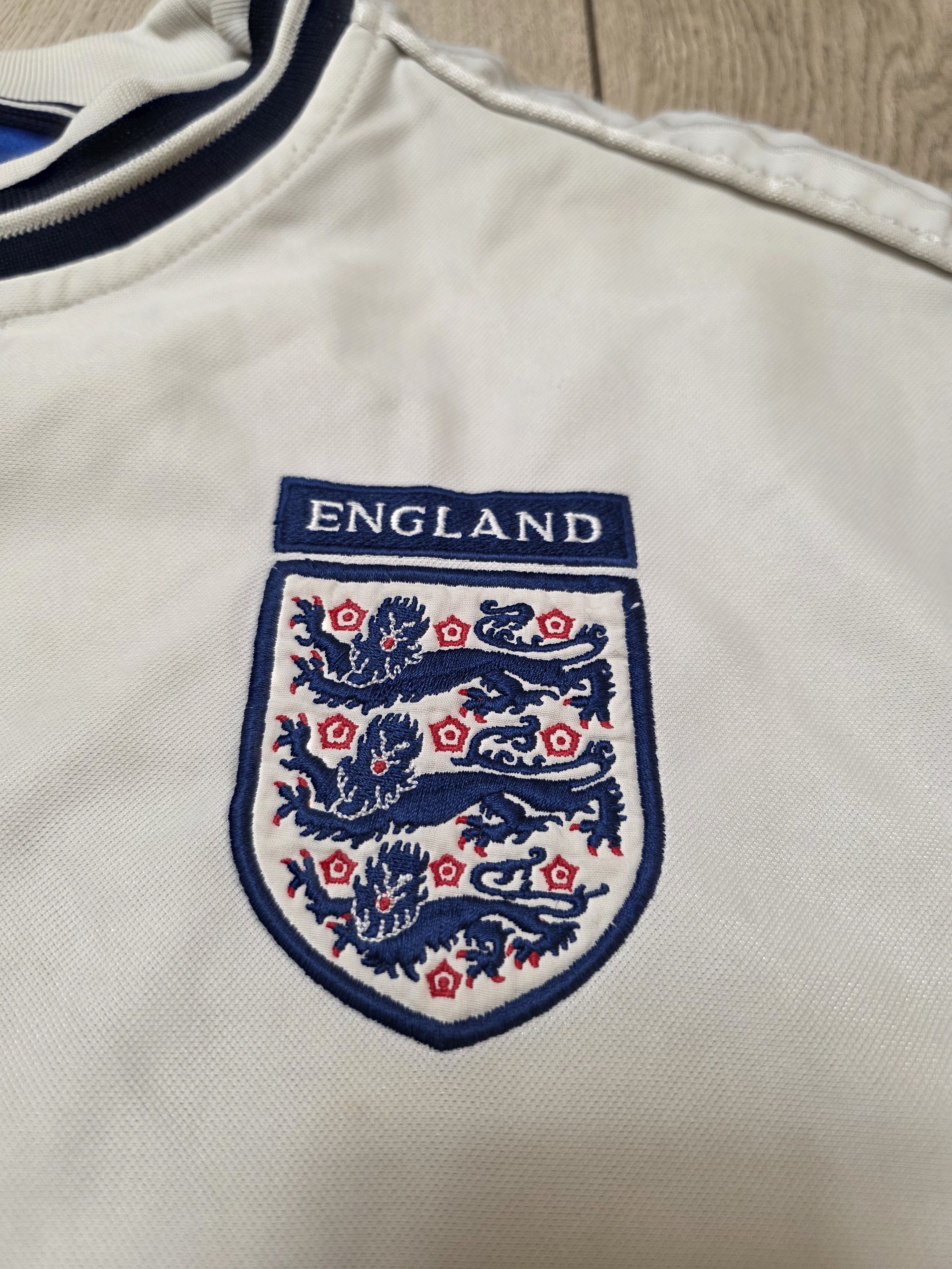 Vintage ENGLAND 1999 2001 HOME VINTAGE FOOTBALL SHIRT SOCCER JERSEY Size US XXL / EU 58 / 5 - 4 Thumbnail