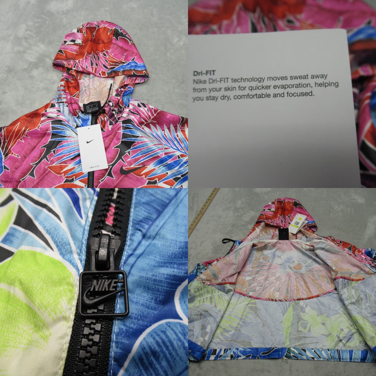 Nike Nike Jacket Womens Small Tropical Wind Runner Cropped Dri Fit Multicolor NEW Size S / US 4 / IT 40 - 8 Thumbnail