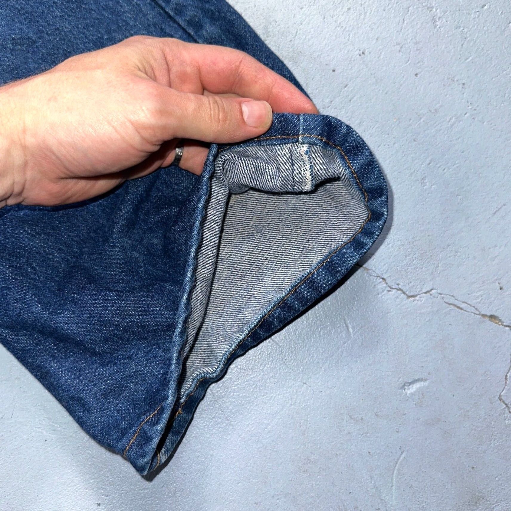 Levi's VINTAGE Levis 517 Jeans 34x36 Act31x35 USA 80s Orange Tab Bootcut Flare Blue Denim Mens Size US 34 / EU 50 - 4 Thumbnail