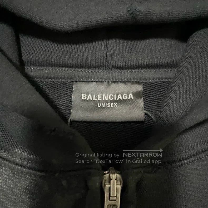 Balenciaga Balenciaga Mud-Dyed Sanskrit Zipper Hoodie Size US M / EU 48-50 / 2 - 3 Thumbnail