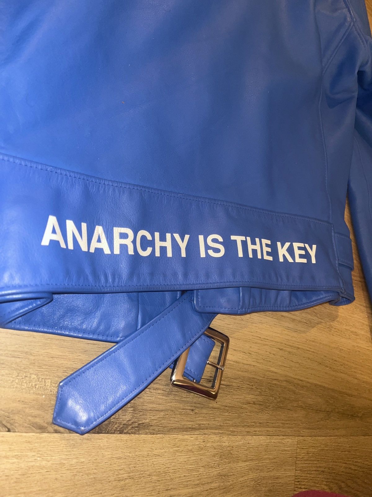 Schott × Supreme Supreme “Anarchy is the Key” leather jacket Size US XL / EU 56 / 4 - 5 Thumbnail