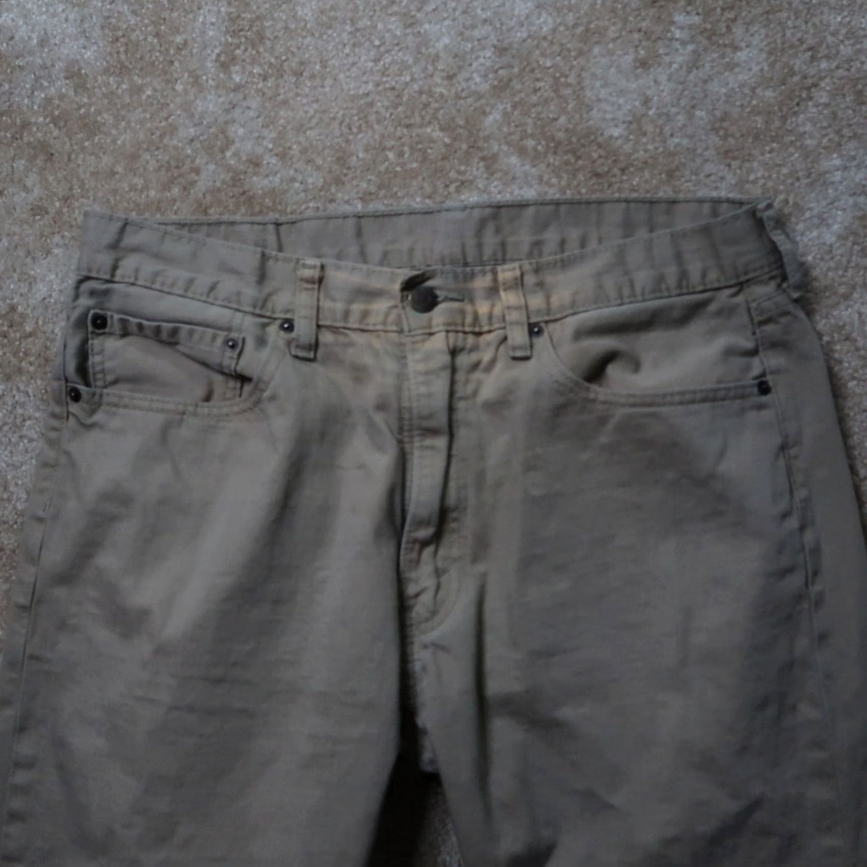Levi's Levi's 505 Regular Fit Jeans Men 36x30 Beige Denim Straight Size US 36 / EU 52 - 3 Thumbnail