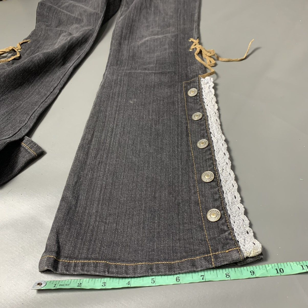 Hysteric Glamour Vtg 90s Japanese Mer-Lassette Denim Flare Punk Boot Cut Pant Size US 29 - 12 Thumbnail