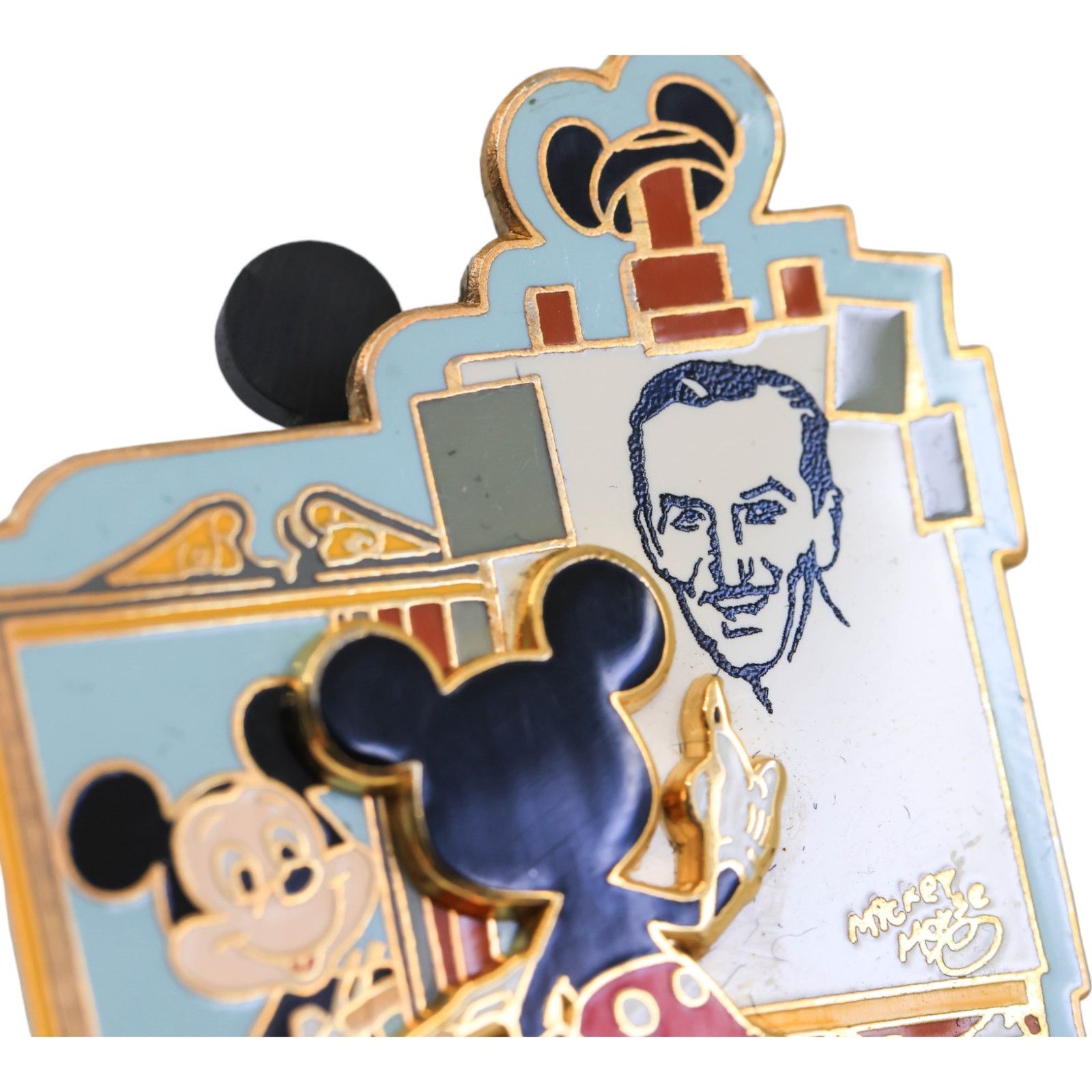 Disney Walt Disney Mickey Norman Rockwell Triple Self Portrait Pin Size ONE SIZE - 5 Thumbnail