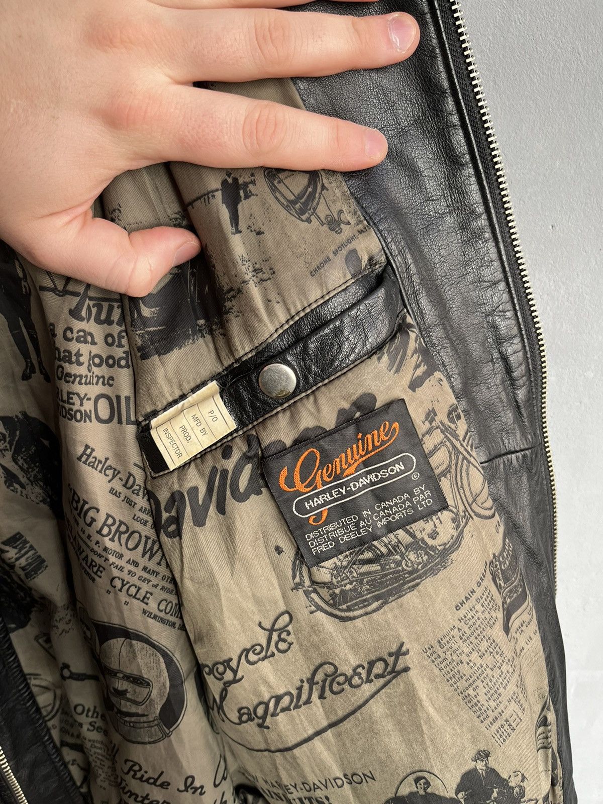 Harley Davidson × Vintage Harley Davidson leather jacket vintage Size US L / EU 52-54 / 3 - 21 Thumbnail