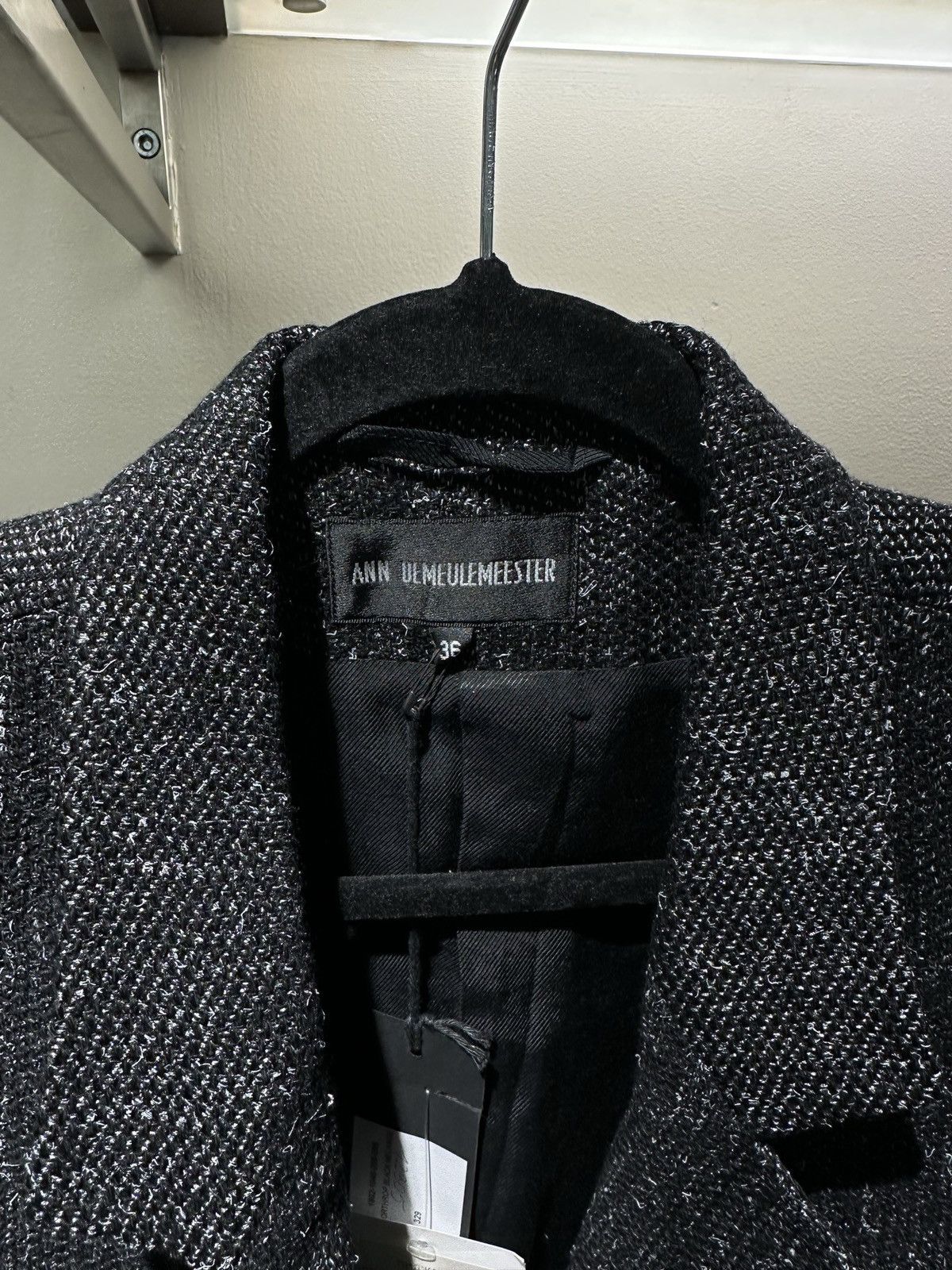 Ann Demeulemeester BNWT! Ann Demeulemeester fleece wool tweed blazer jacket Size XS / US 0-2 / IT 36-38 - 4 Thumbnail