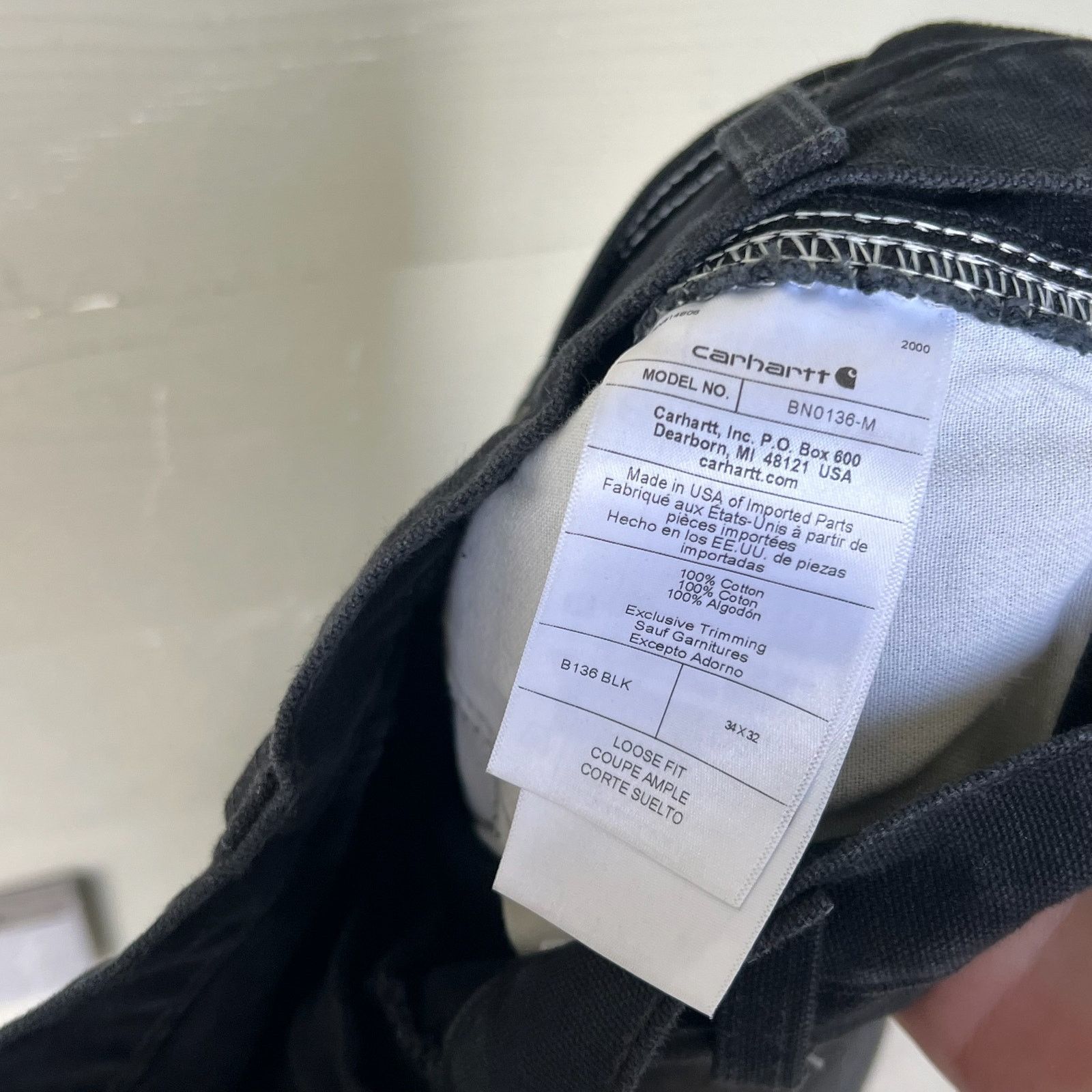 Carhartt × Vintage Carhartt black double knee work wear carpenter pants Size US 33 - 7 Thumbnail