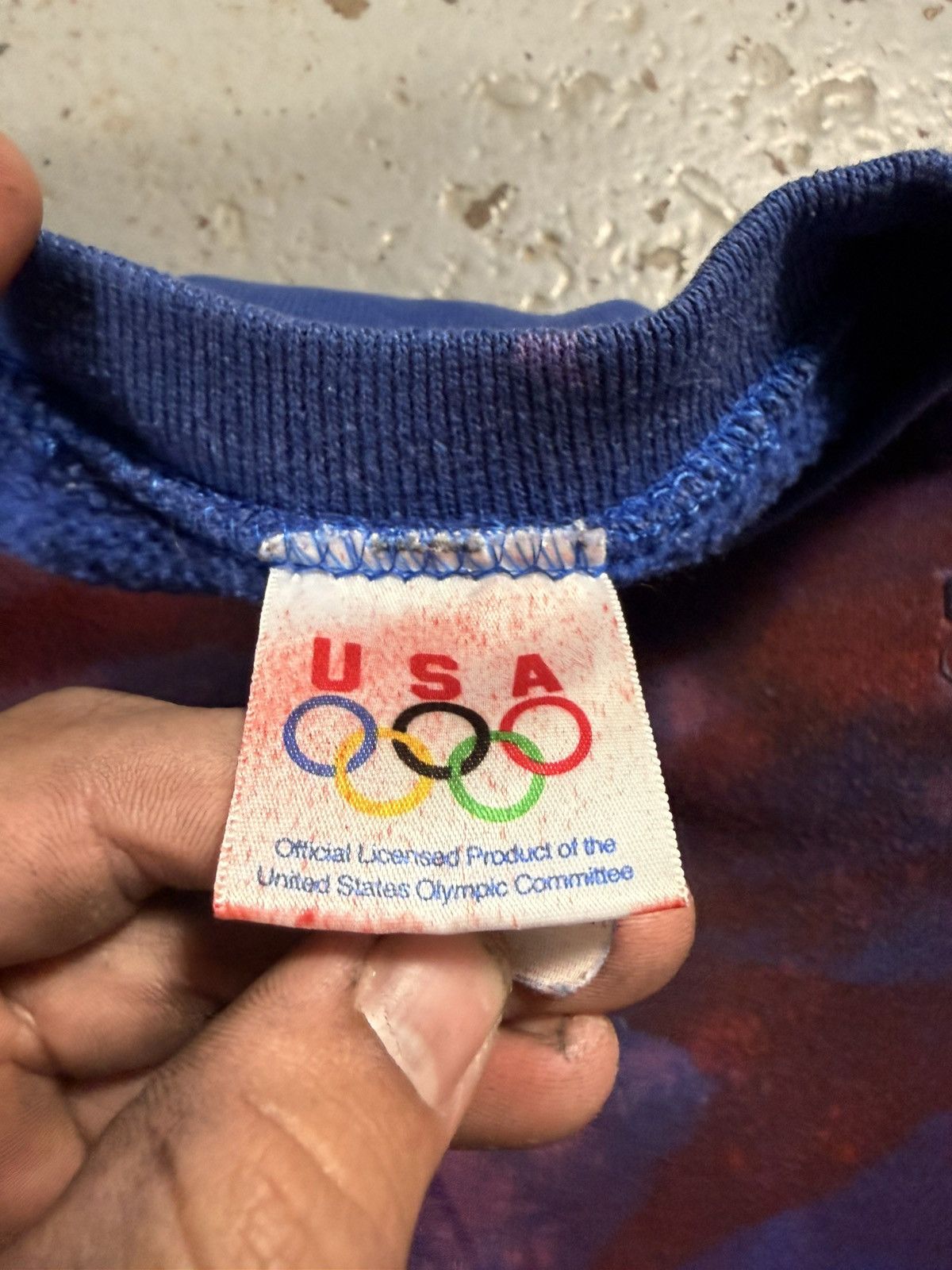 USA Olympics Vintage Usa Olympics Paint Splash Distressed Crewneck Size US M / EU 48-50 / 2 - 4 Thumbnail