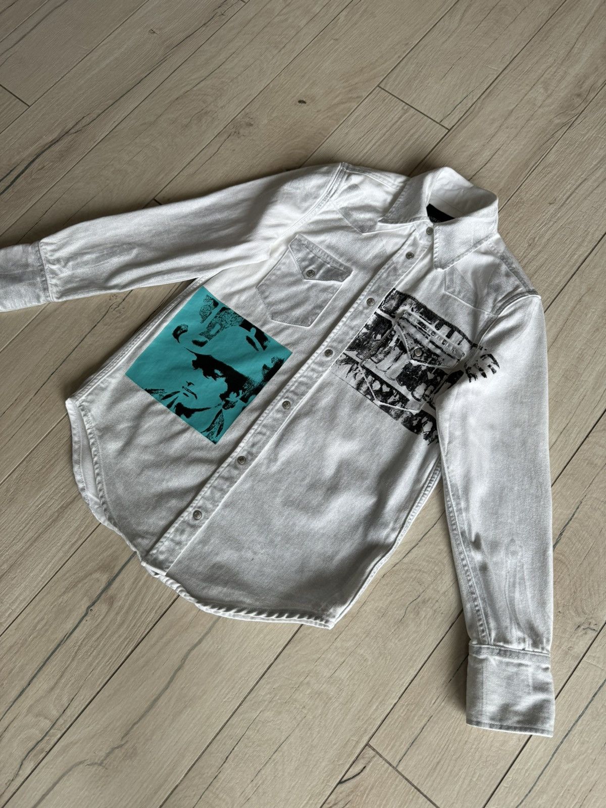 Calvin Klein 205W39NYC Calvin Klein X Andy Warhol Foundation Western Denim Shirt Size US XS / EU 42 / 0 - 3 Thumbnail