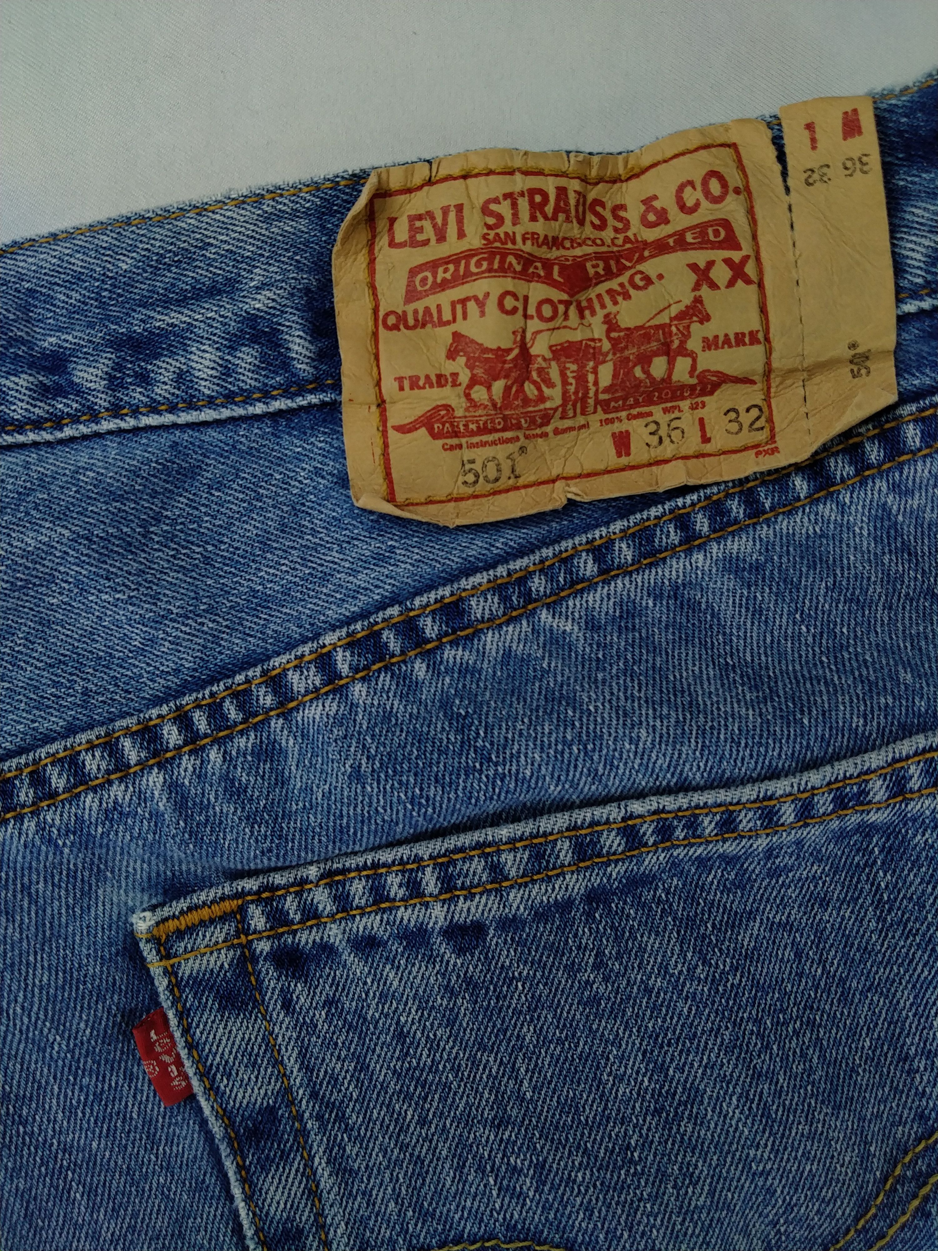 Levi's Blue Wash Vintage Levi's 501 Jeans 34x31 Denim -JN985 Size US 34 / EU 50 - 10 Thumbnail