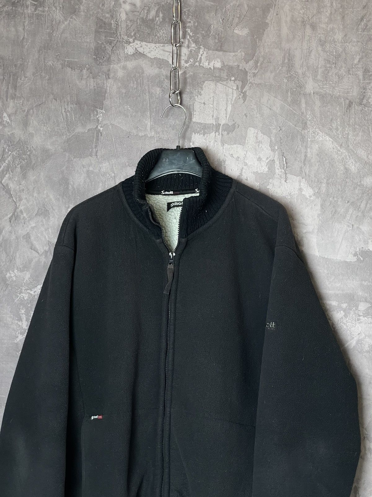 Schott × Vintage Vintage Schott NYC 90s Military Utility Fleece Jacket Size US M / EU 48-50 / 2 - 3 Thumbnail