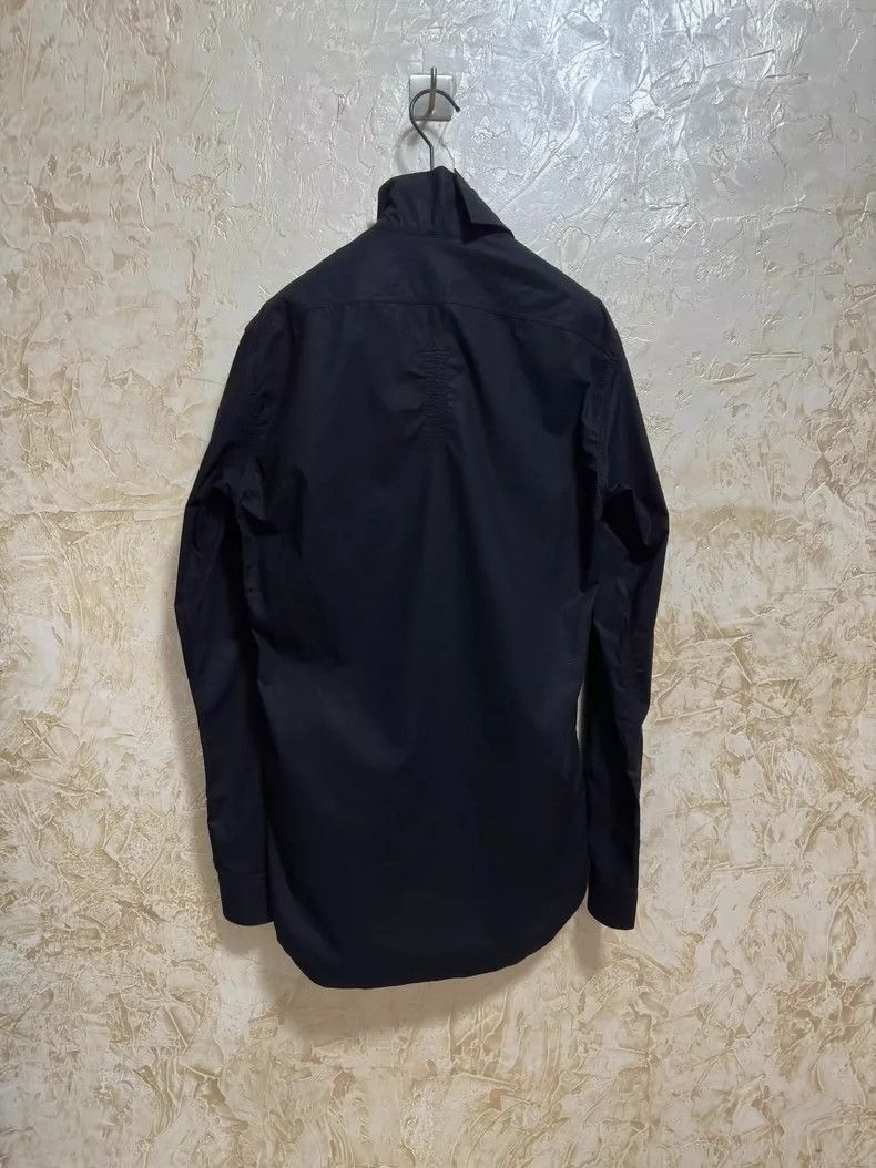 Rick Owens rick owens high collar shirt with leather detail-2508 Size US M / EU 48-50 / 2 - 2 Thumbnail
