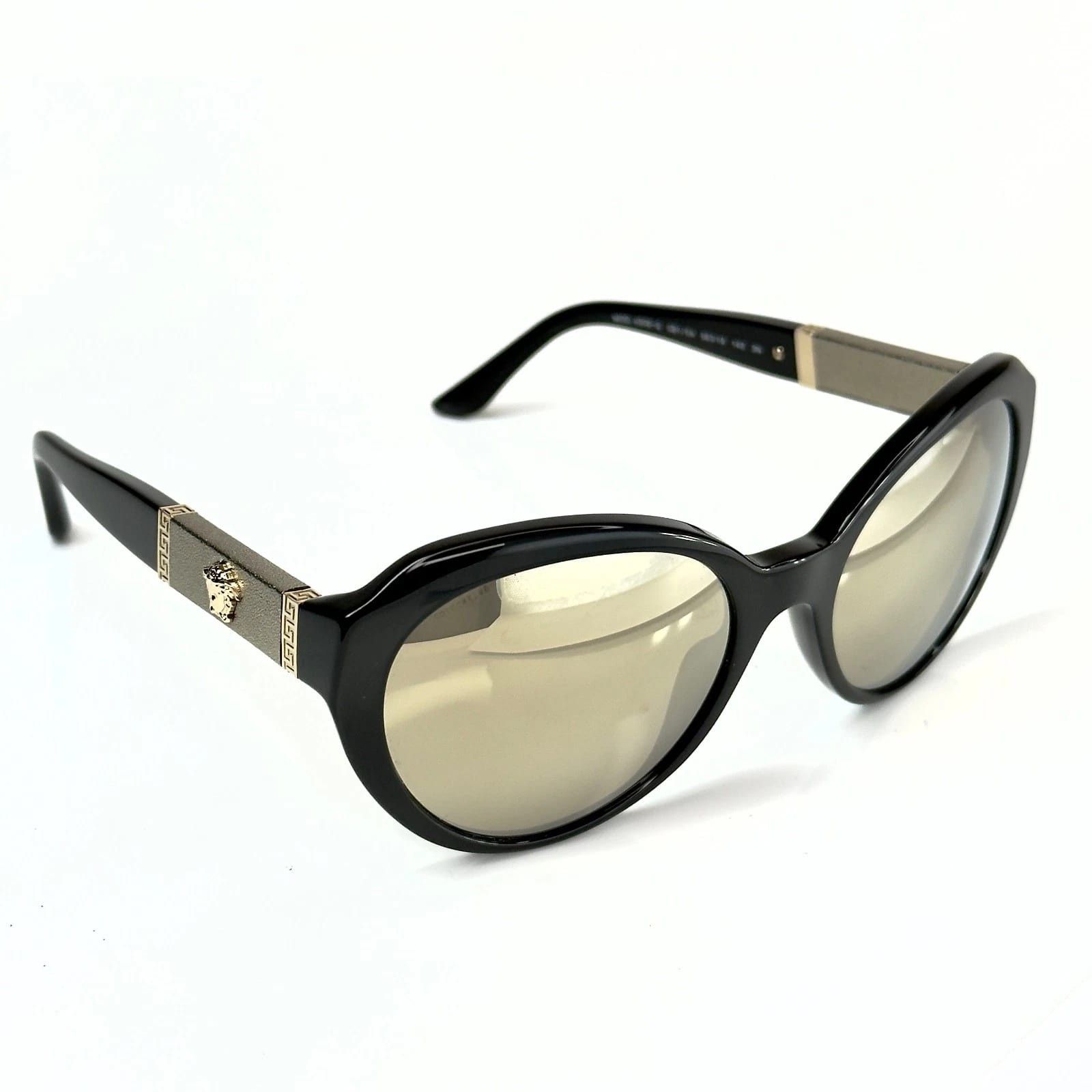 Versace VERSACE VE4306Q 4306 Sunglasses Black Gold Leather Mirror Size ONE SIZE - 6 Thumbnail