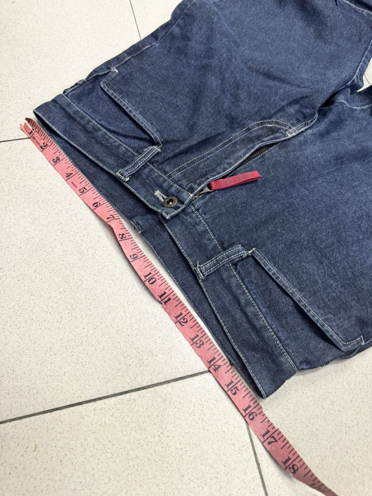 291295=Homme 291295 HOMME SPELLOUT THREE QUARTER DENIM PANTS Size US 32 / EU 48 - 6 Thumbnail