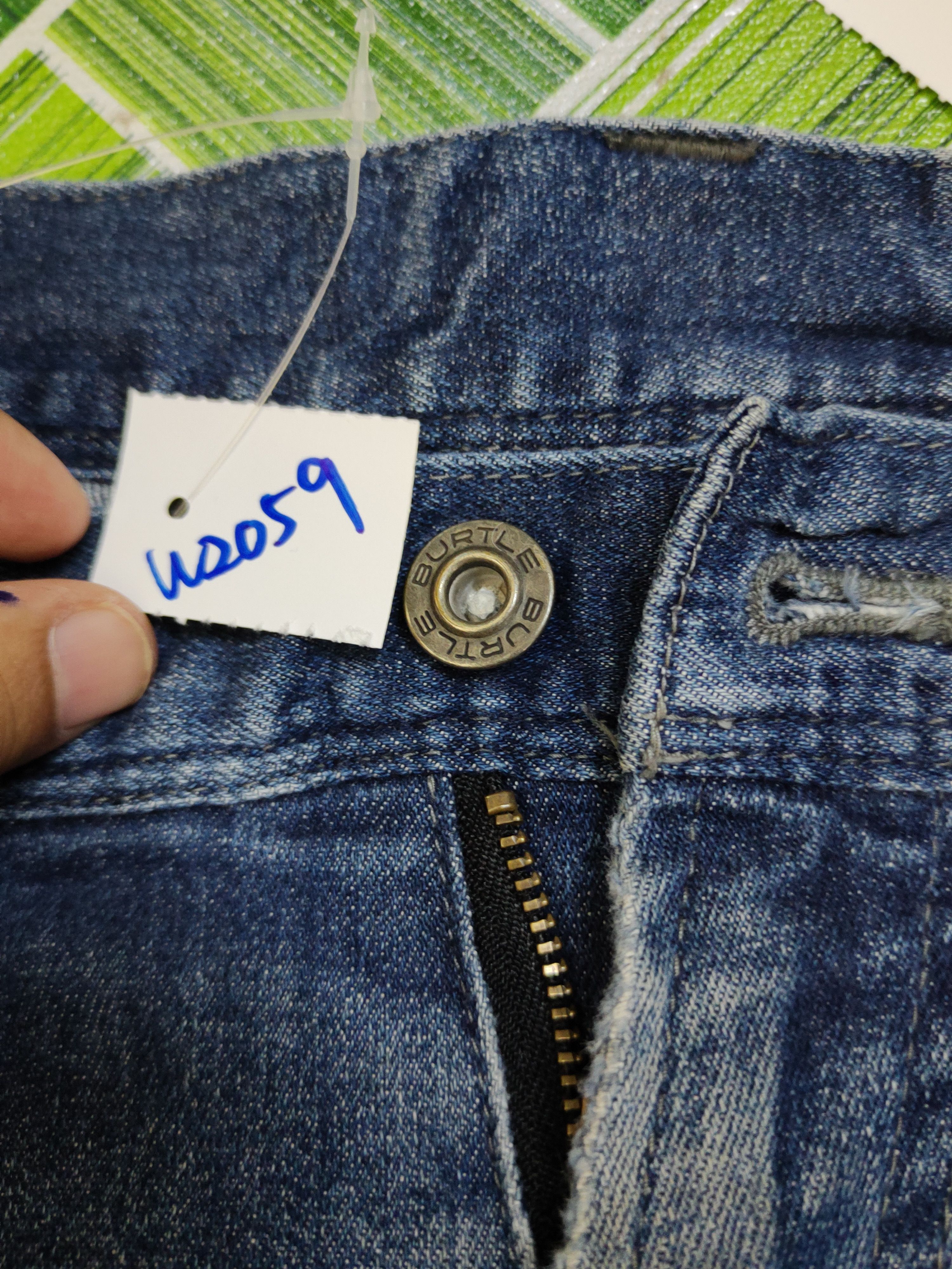 Japanese Brand Burtle Blue Distressed vintage soft denim Jeans #W2059 Size US 37 - 17 Thumbnail