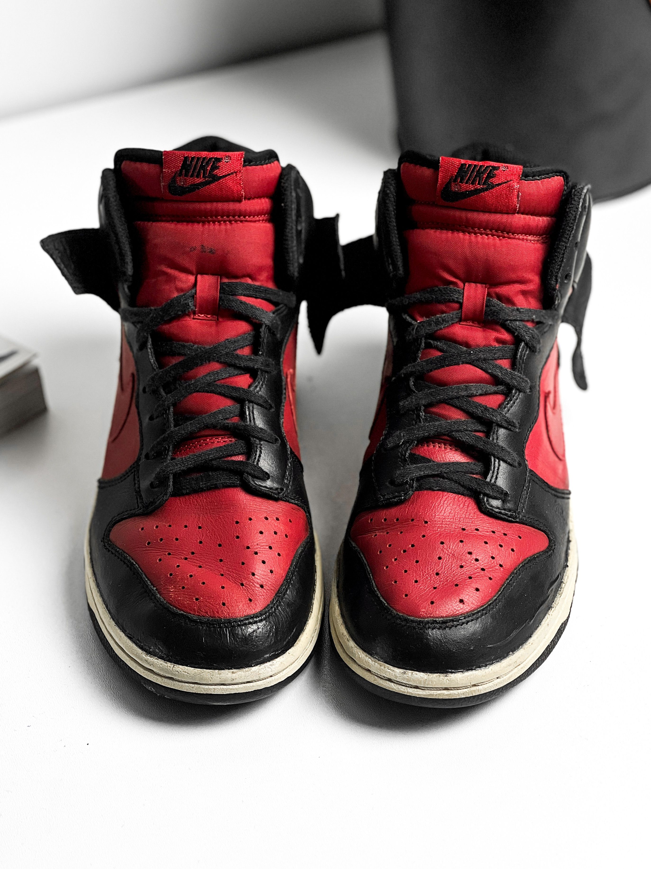 Nike Nike Dunk High Vintage "Black Varsity Red" 317982-009 Size US 8 / EU 41 - 4 Thumbnail