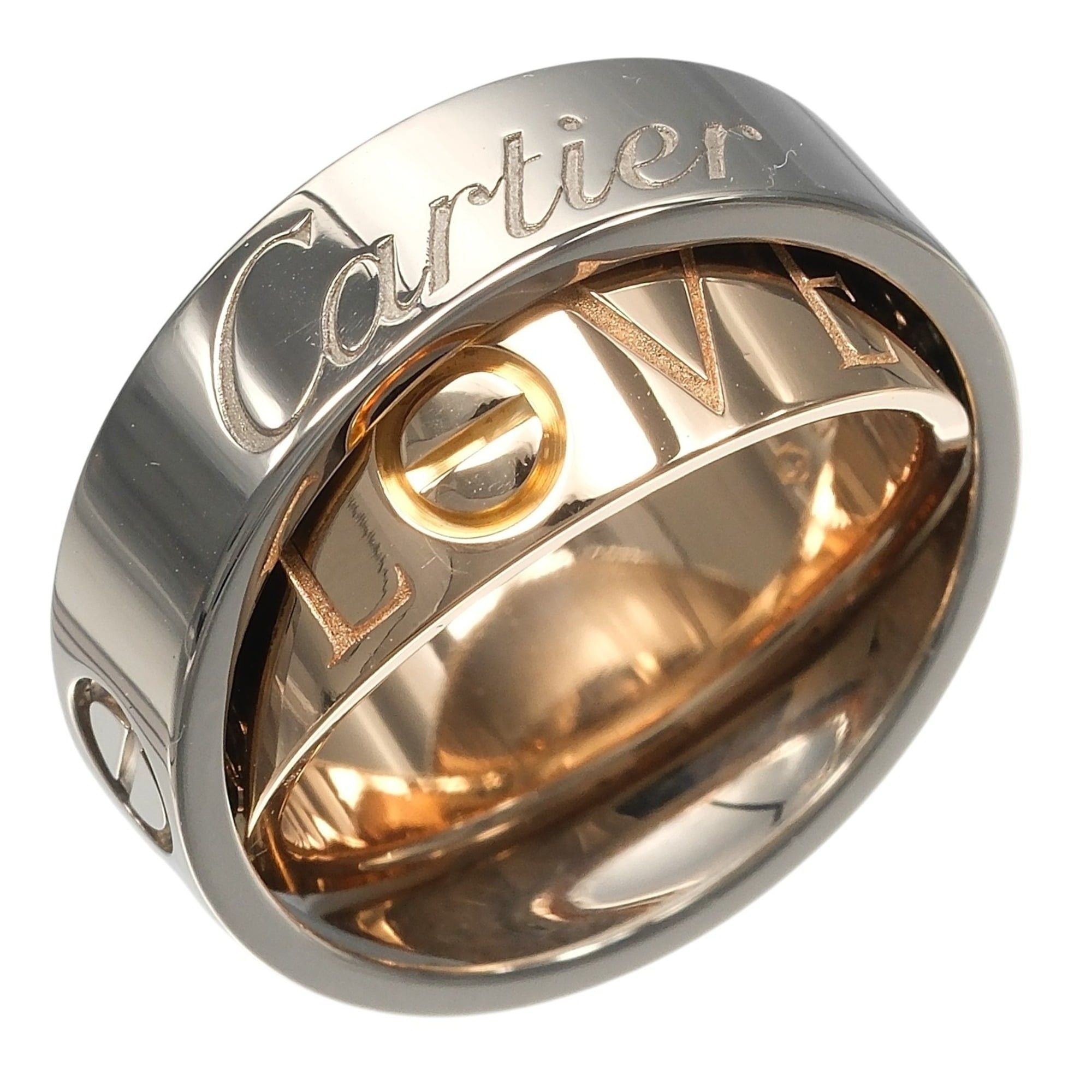 Cartier Cartier Secret Love Ring, Size 8, 18K White Gold (PG), Approx. 9.8g. Size ONE SIZE - 1 Thumbnail