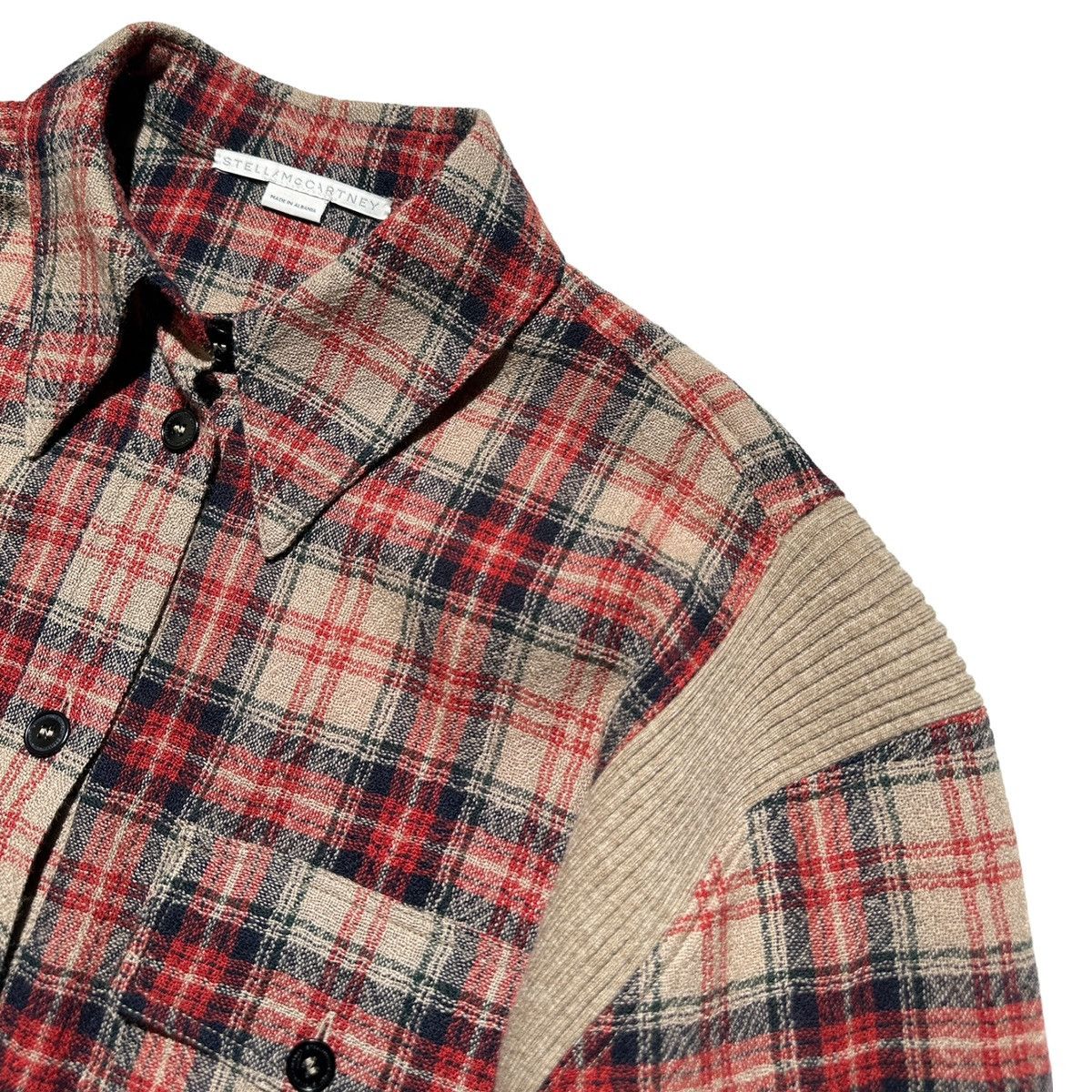Stella McCartney $1,075 glen plaid ribbed flannel Size US M / EU 48-50 / 2 - 2 Thumbnail