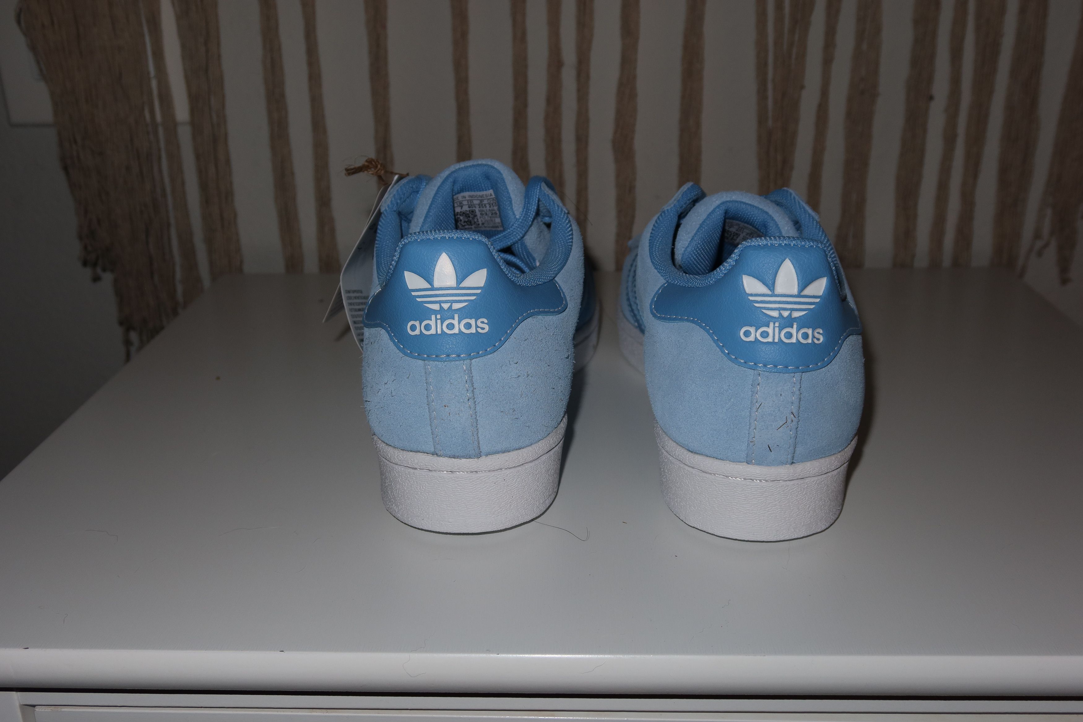 Adidas SUPERSTAR ADV SHOES Light Blue/Ftwr White/Light Blue Size US 7.5 / EU 40-41 - 4 Thumbnail