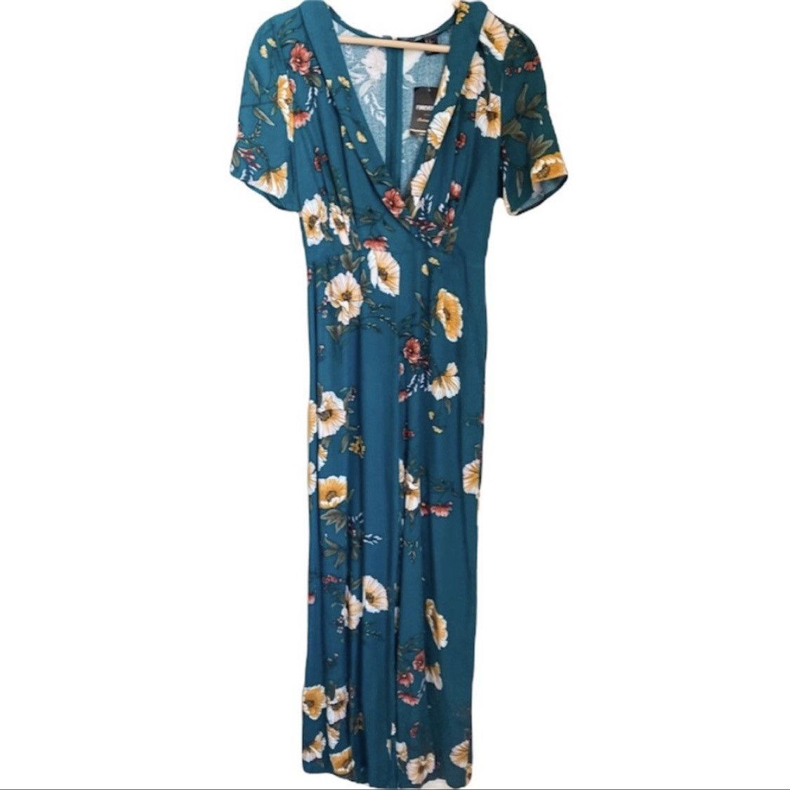 Forever 21 NWT Forever 21 Green Floral Jumpsuit S Size 27" / US 4 / IT 40 - 5 Thumbnail