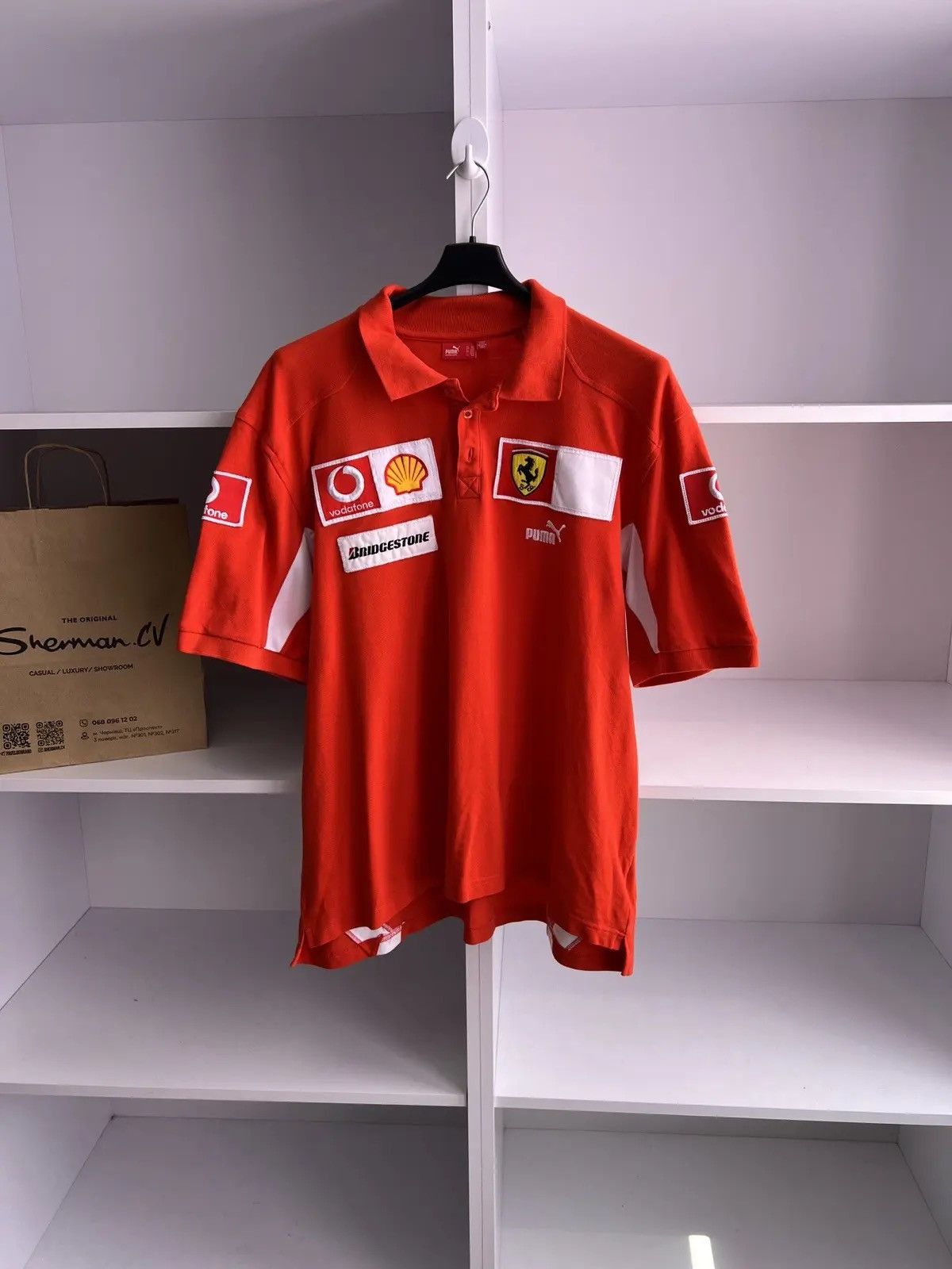 Ferrari × Puma × Vintage Vintage Puma Ferrari Racing Polo t-shirt Size US XXL / EU 58 / 5 - 3 Thumbnail