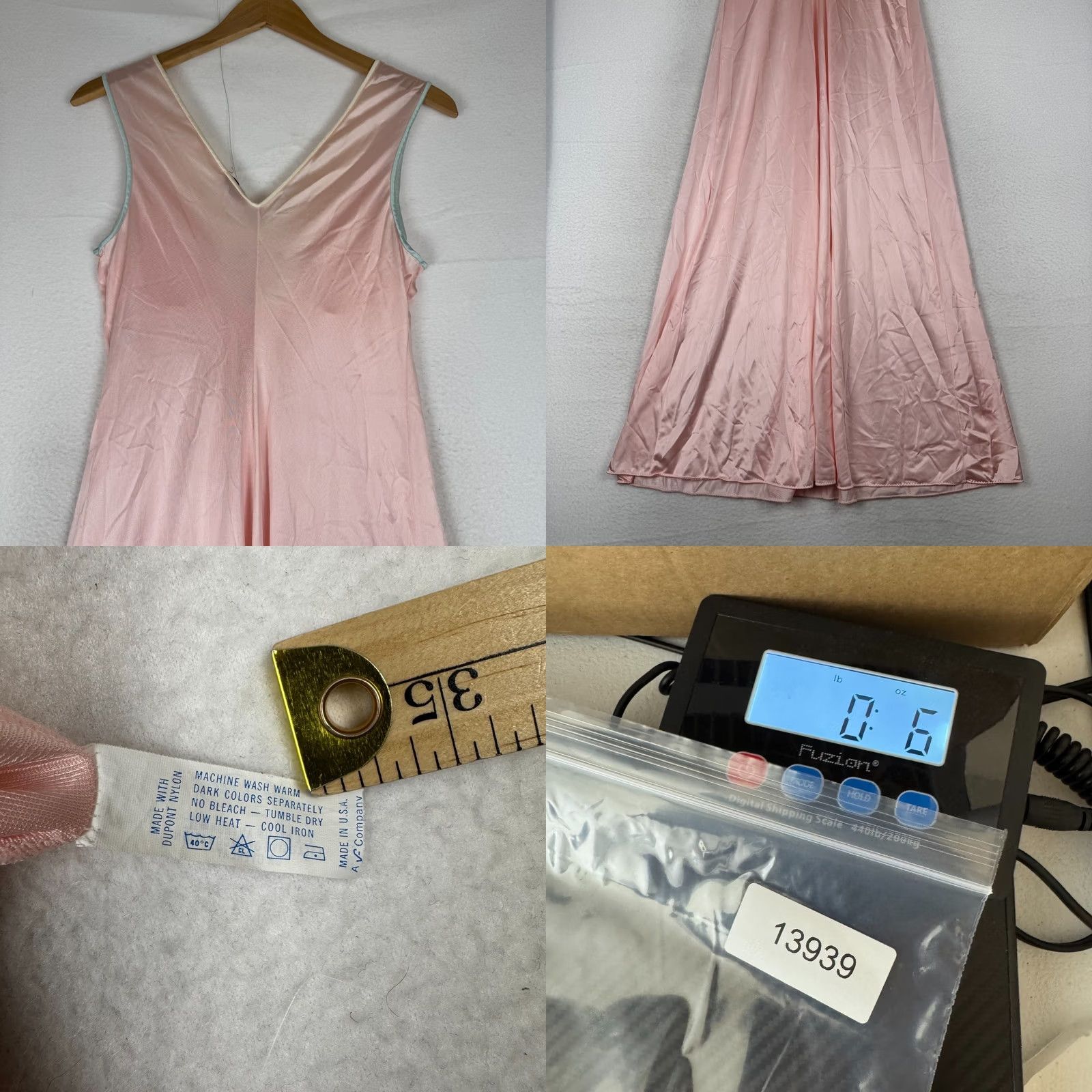 Vintage VINTAGE Vanity Fair Pink Satin Night Gown Dress Satin Nightgown Eveningwear 1970s USA Womens S Size S / US 4 / IT 40 - 8 Thumbnail