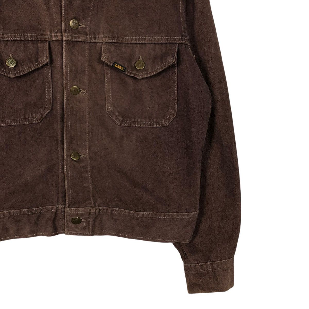 Lee 🔥VINTAGE TRUCKER BIKER JACKET LEE MADE IN USA UNION MADE Size US M / EU 48-50 / 2 - 7 Thumbnail