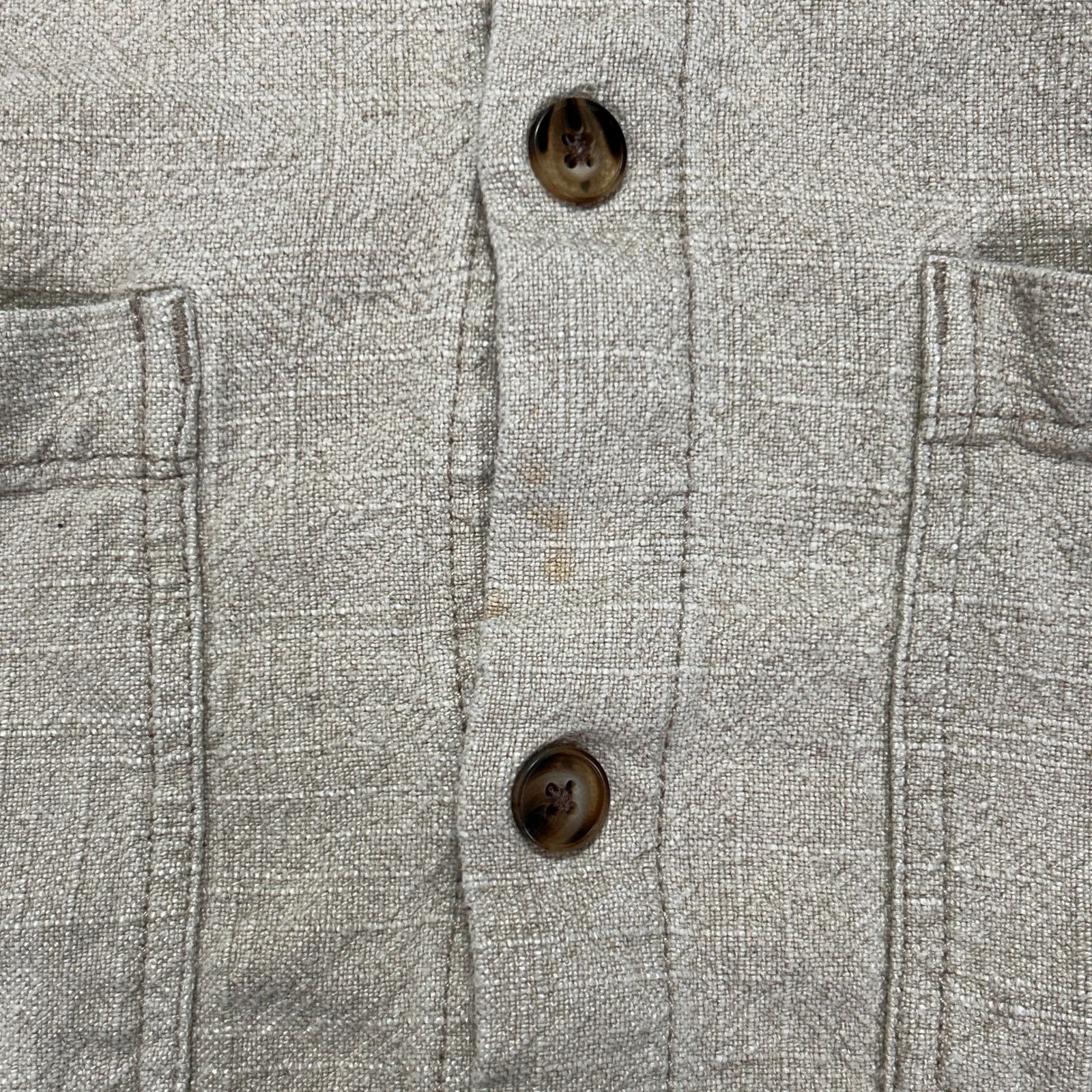 Without Walls Without Walls beige heavy linen blend casual button up mns L Size US L / EU 52-54 / 3 - 5 Thumbnail