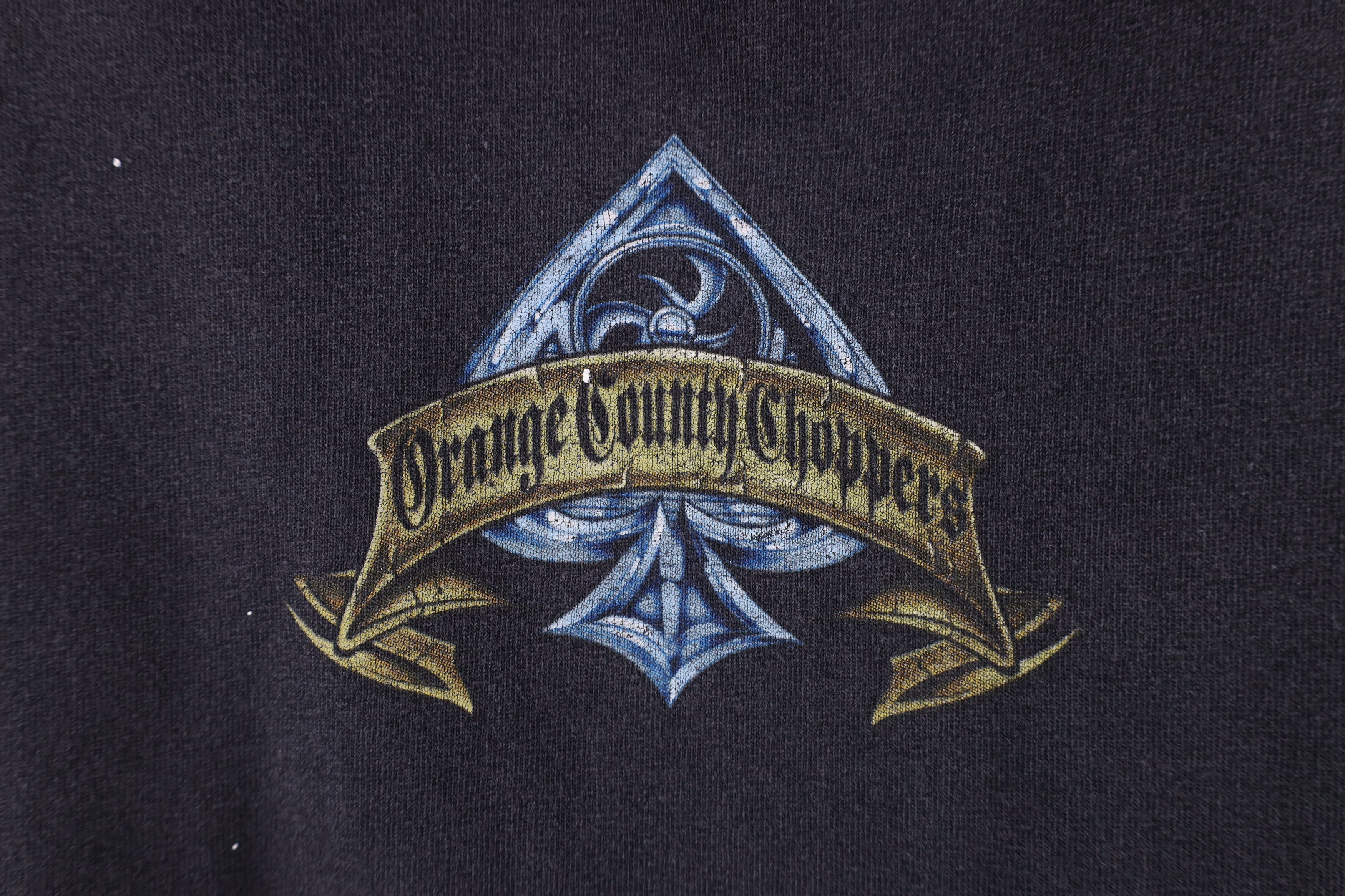 Vintage Vintage Y2K Orange Choppers Motorcycle Long Sleeve T-Shirt Size US XL / EU 56 / 4 - 4 Thumbnail