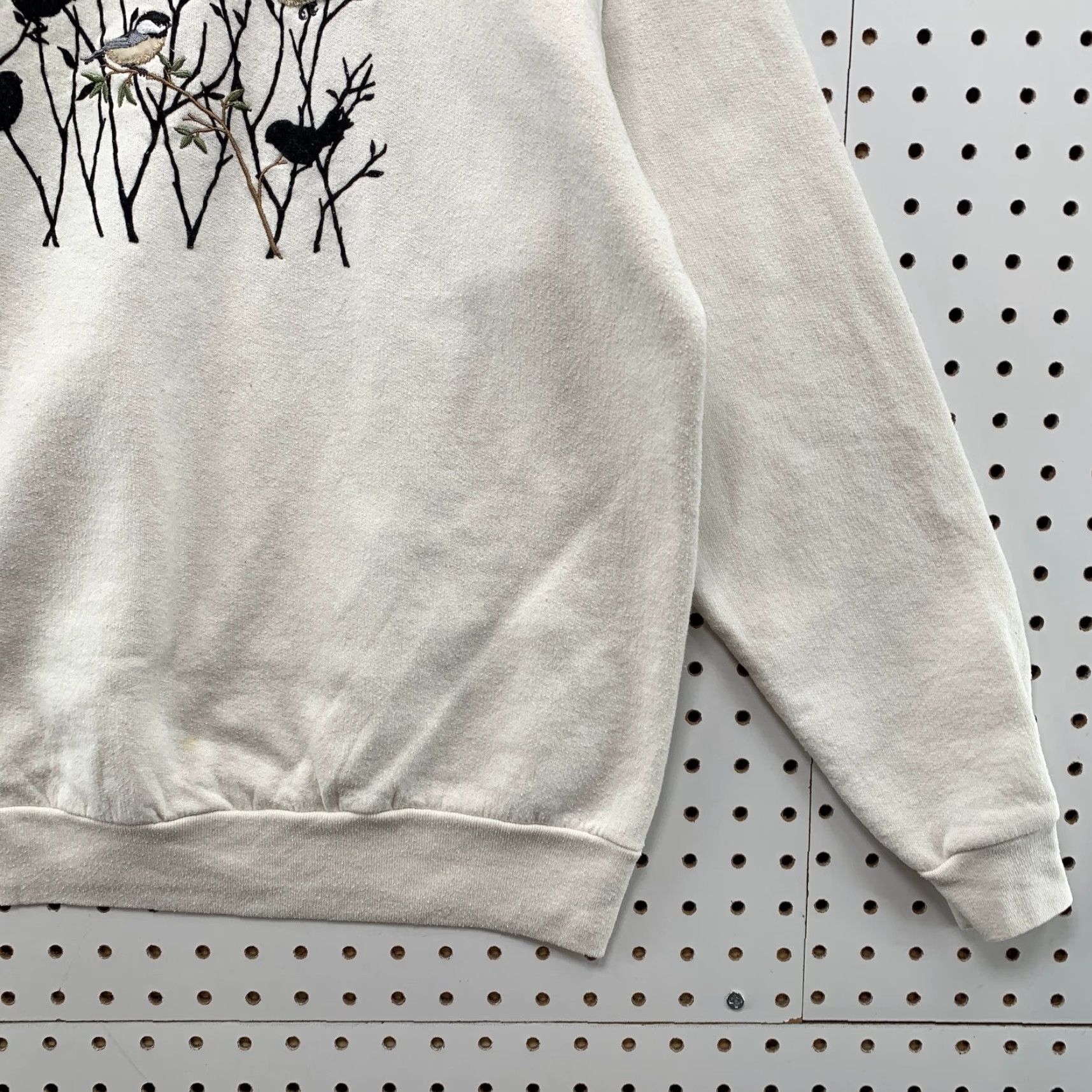 Vintage VINTAGE Morning Sun Sweatshirt Woman Large White Embroidered Top Stitch Bird Crewneck Regular Pullover Size L / US 10 / IT 46 - 6 Thumbnail