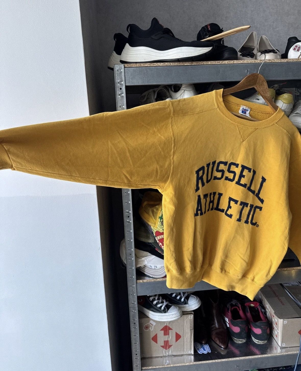 Russell Athletic × Vintage Vintage Russell Athletic 90s Made In USA Big logo sweatshirt Size US M / EU 48-50 / 2 - 10 Thumbnail
