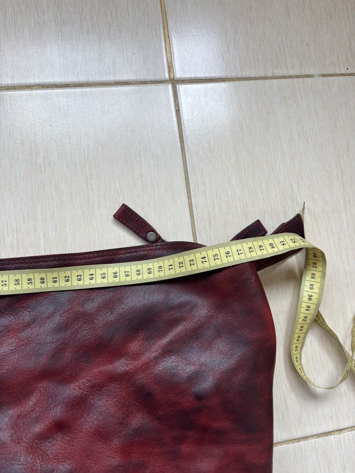 Other Roy Robson Distressed Leather Weekend Duffel Bag in Oxblood Size ONE SIZE - 9 Thumbnail