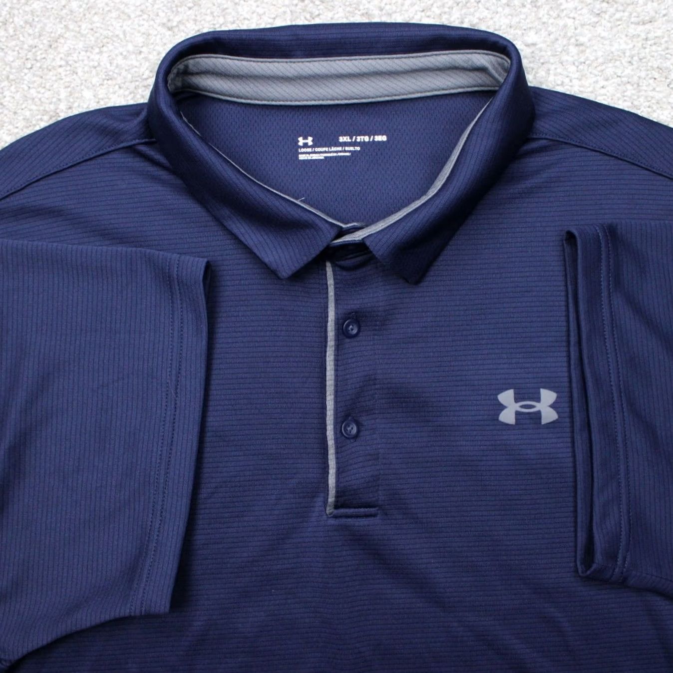 Under Armour Under Armour Polo Shirt Mens 3XL XXXL Blue Short Sleeve Regular Fit Logo Breathable Polo Shirt 3XL Blue Under Armour HeatGear Brand- Under Armour的 Size US XXL / EU 58 / 5 - 2 Thumbnail