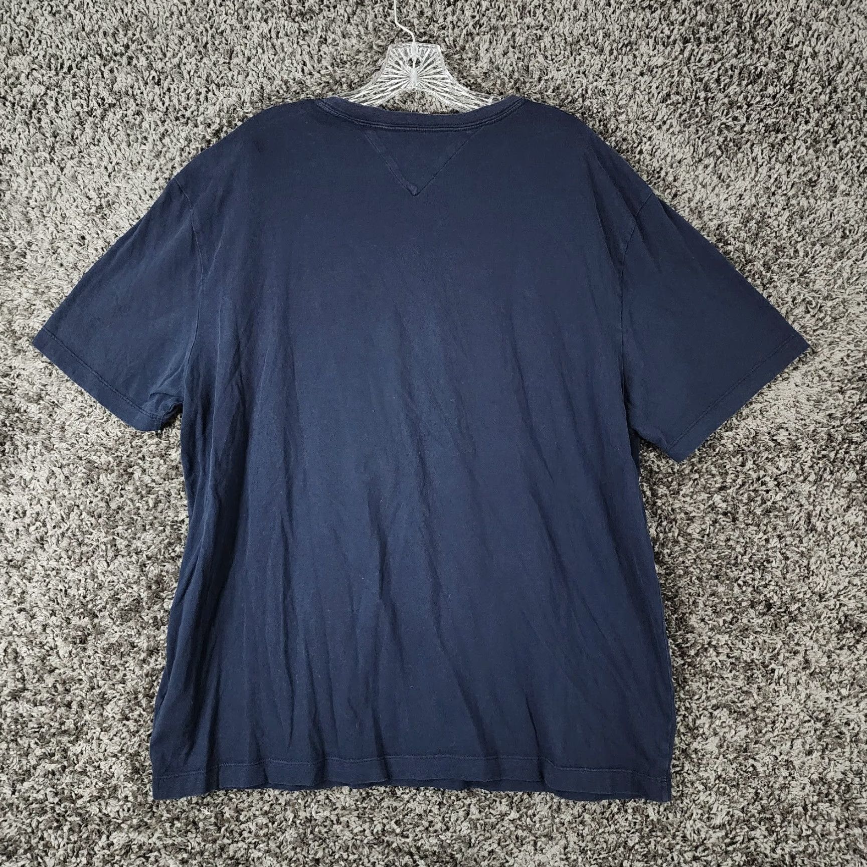 Tommy Hilfiger Tommy Hilfiger Mens Dark Blue Short Sleeve Tee XL Shirt Size Blue Men Size US 36 / EU 52 - 6 Thumbnail