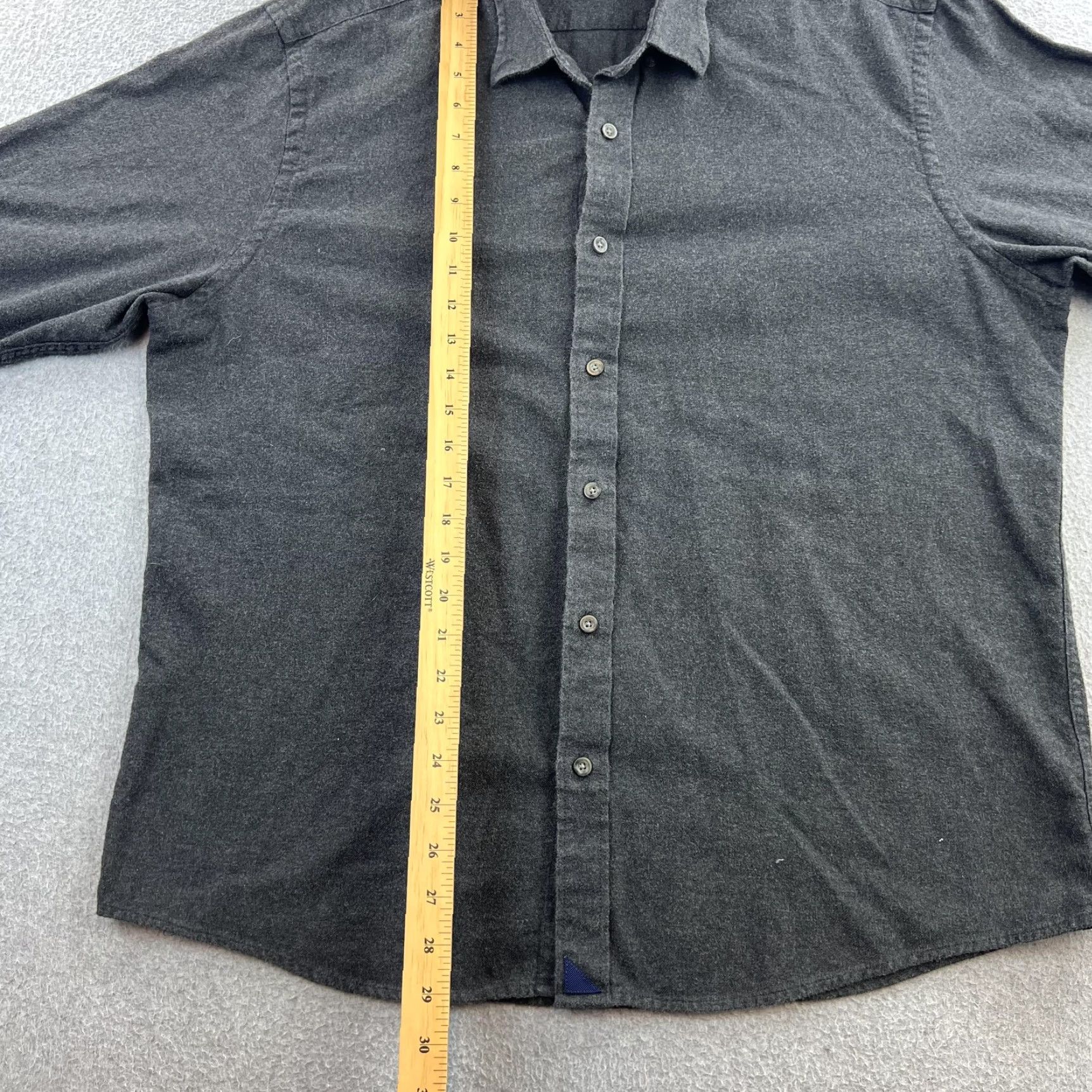 UNTUCKit UNTUCKit Shirt Mens XL Gray Long Sleeve Button-Down Cotton Flannel Casual Size US XL / EU 56 / 4 - 3 Thumbnail