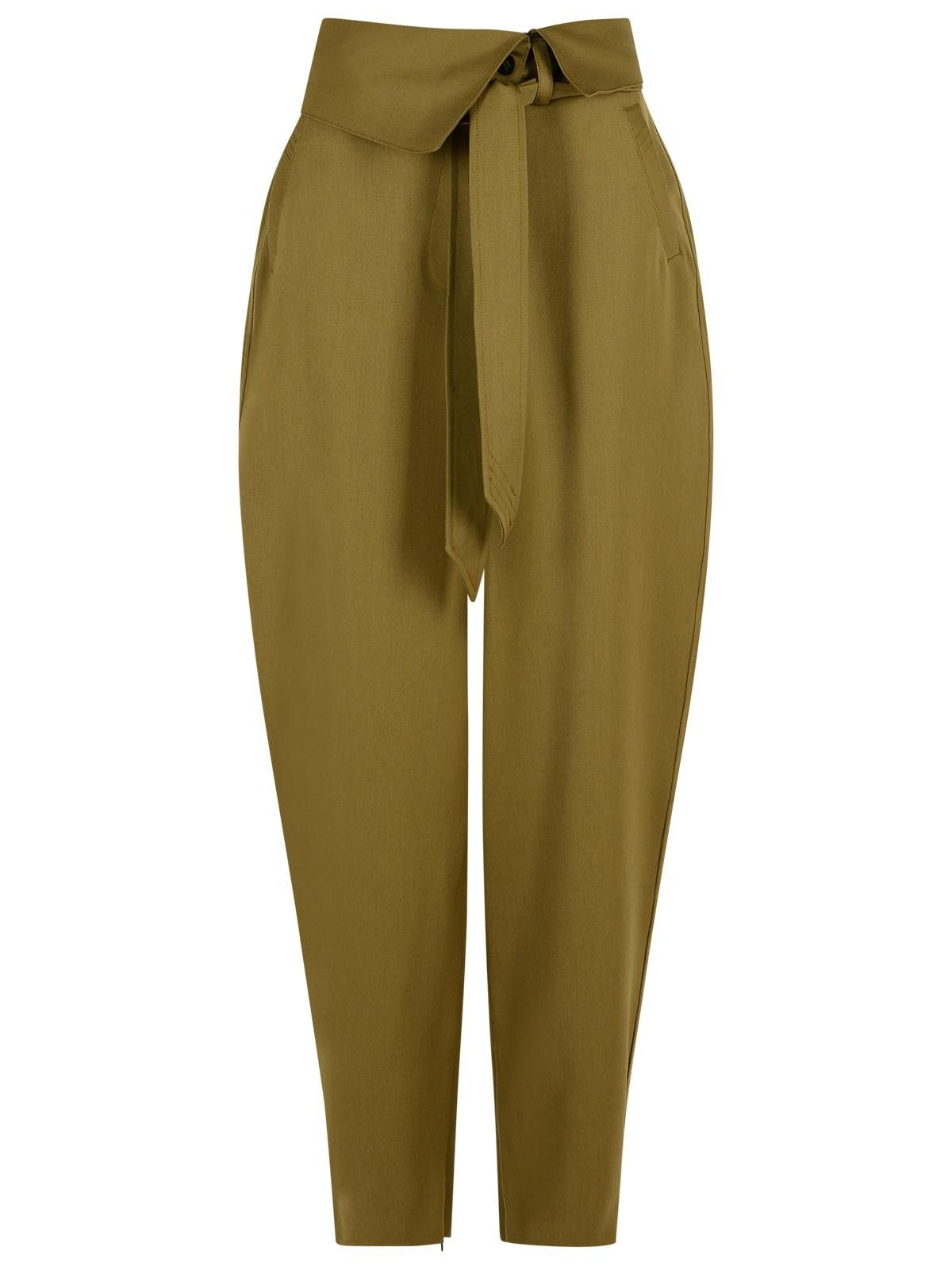THE ATTICO Green Virgin Wool Trousers