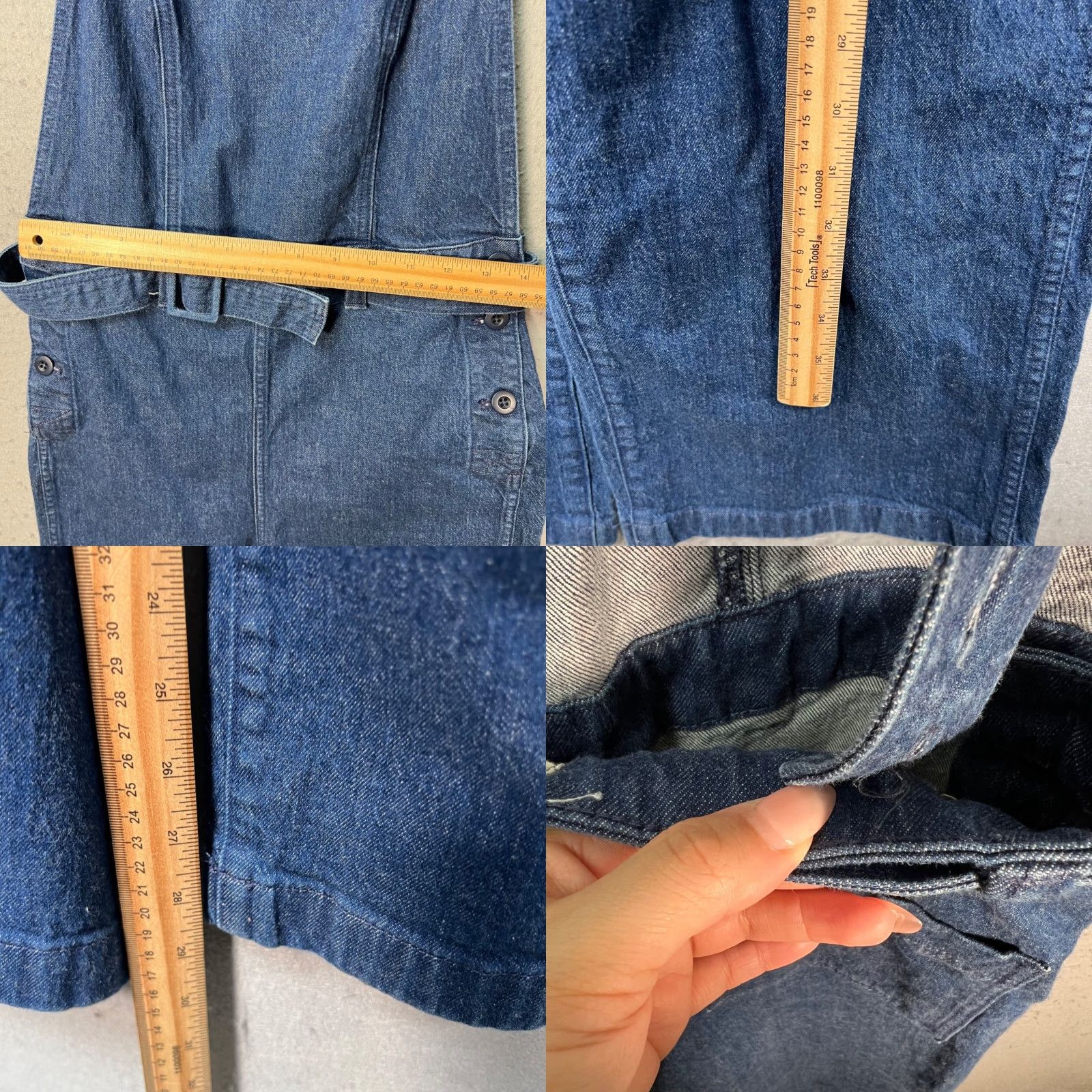 Madewell Madewell Denim Overalls Jumpsuit Womens 6 Blue Wide-Leg Belted Kid? Size 28" / US 6 / IT 42 - 8 Thumbnail