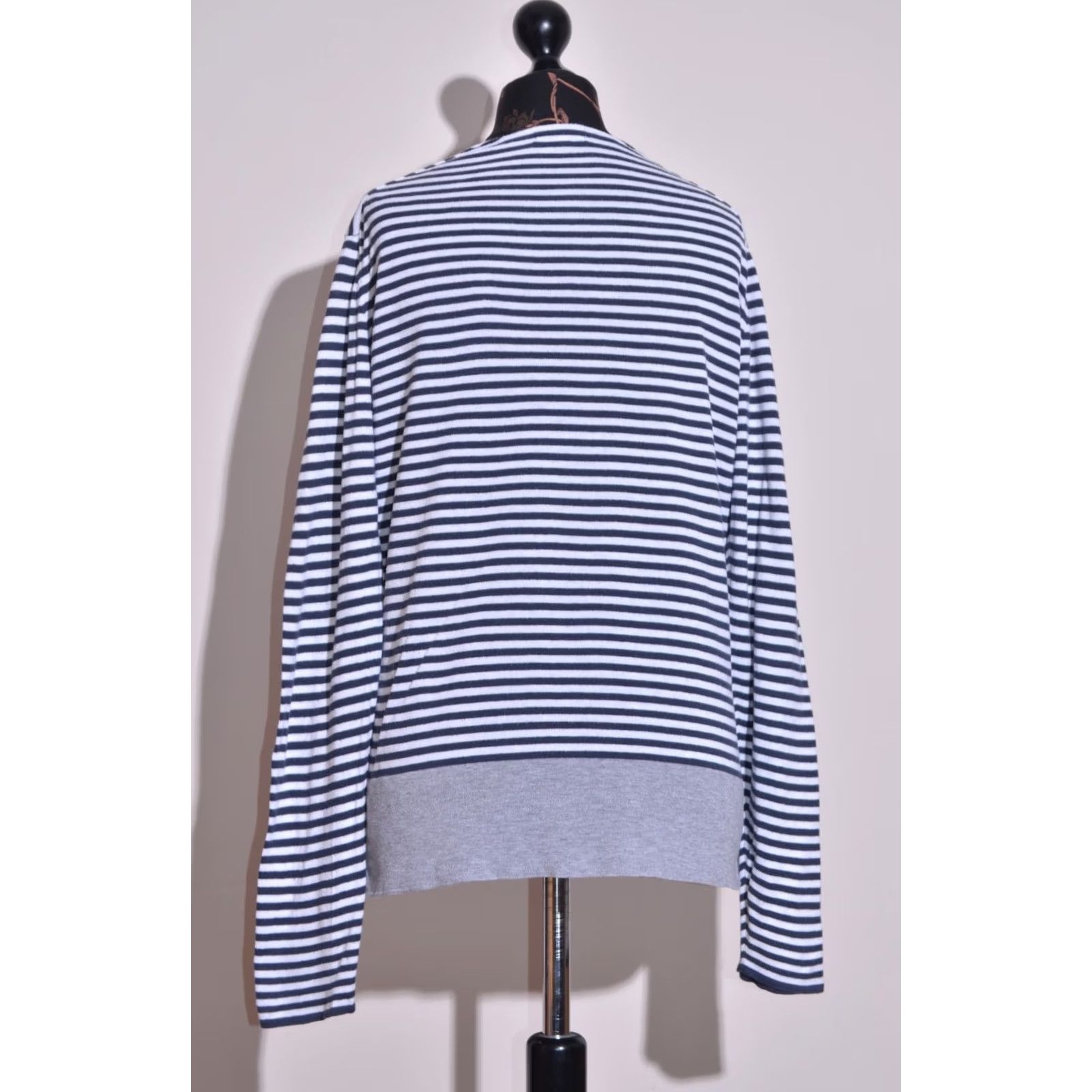 Lacoste Lacoste Stripe Sweater Navy White V-Neck Pullover XL Women Knit Pullover Patterned Casual Jacquette? Size XL / US 12-14 / IT 48-50 - 4 Thumbnail