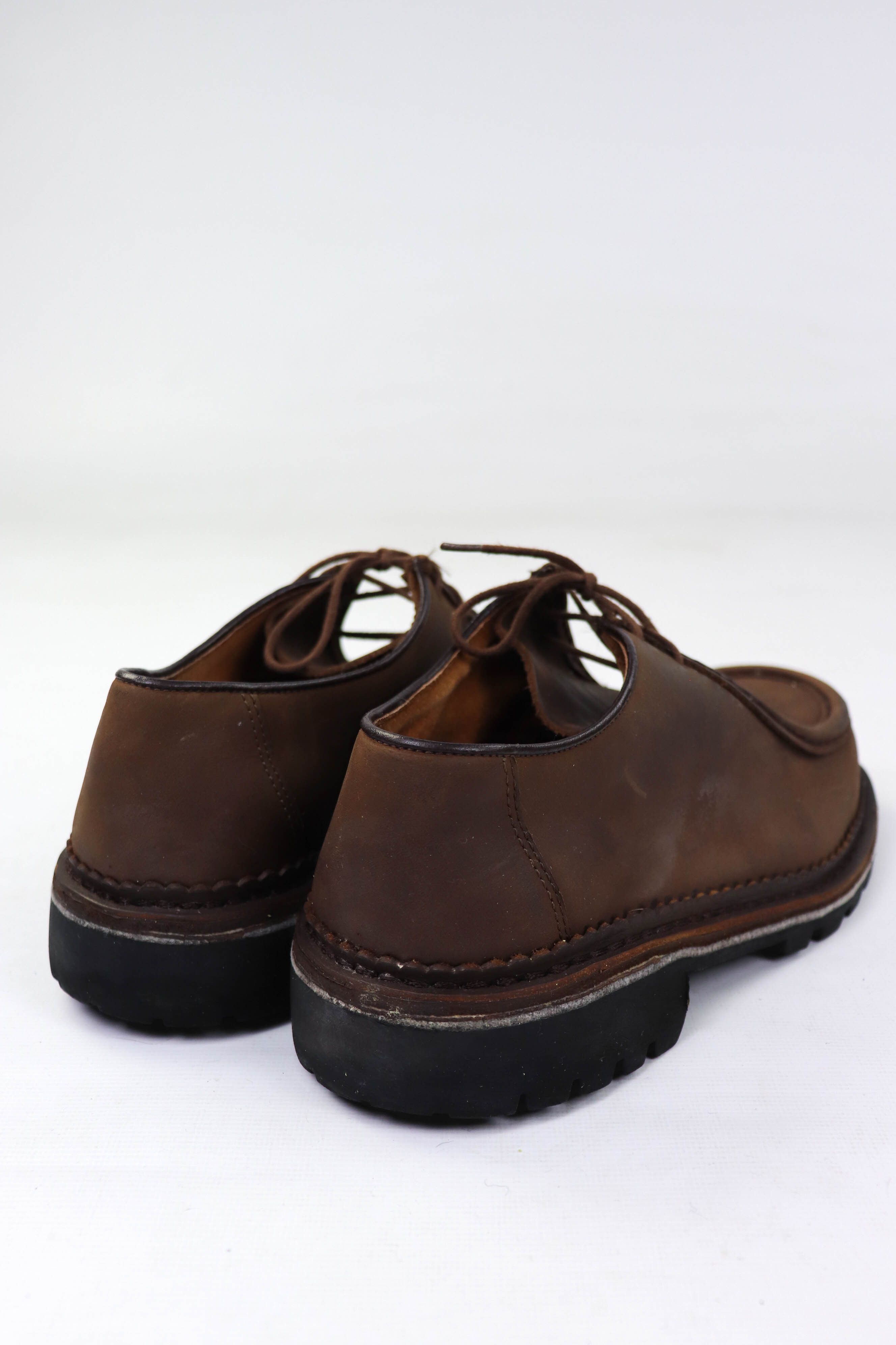 Vintage Beal France Vintage Brown Leather Moc Toe Derby Shoes Size US 9.5 / EU 42-43 - 6 Thumbnail