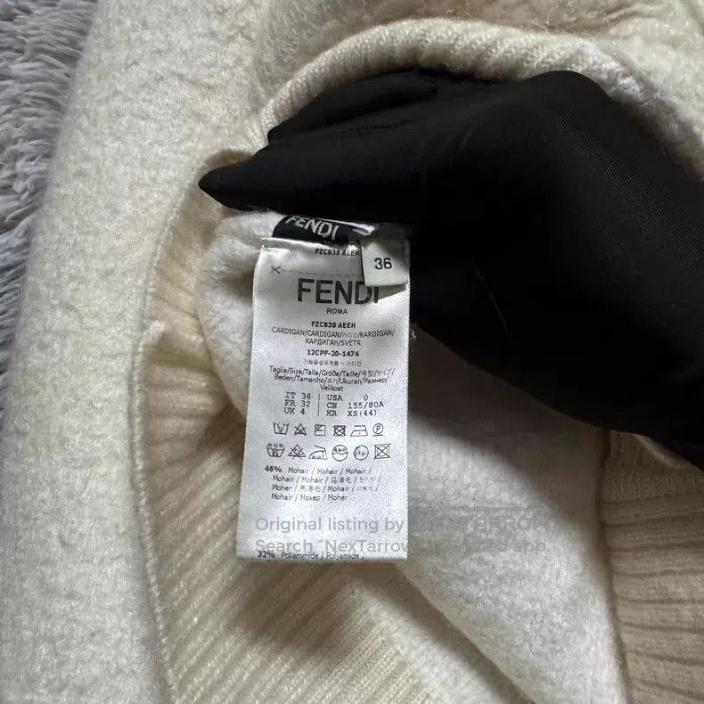 Fendi Fendi Beige Wool Open Cardigan Size XXS / US 00 / IT 34 - 6 Thumbnail