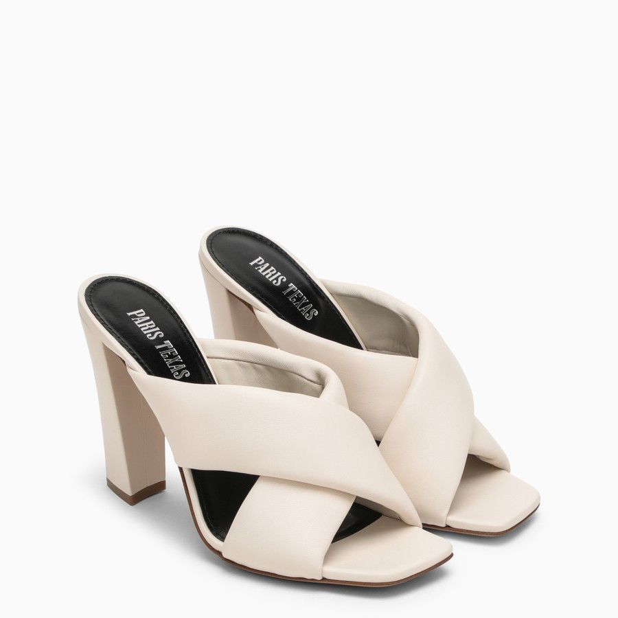 Paris Texas o1d2blof0924 Leather Mules in Milk-White Size US 6 / IT 36 - 3 Thumbnail