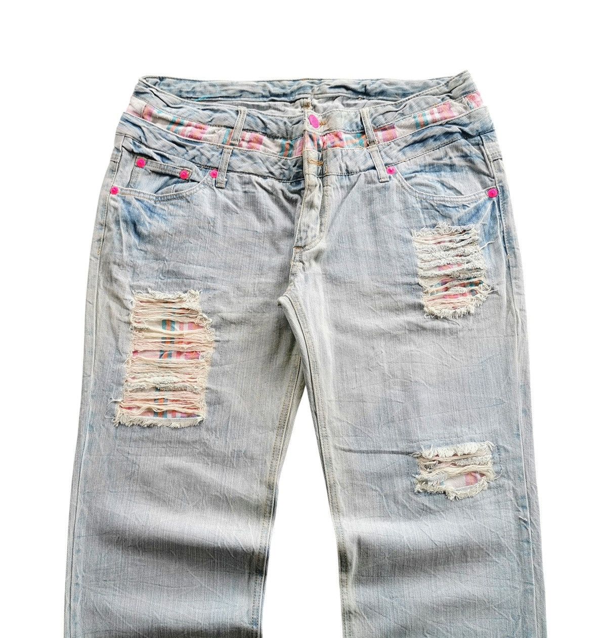 Other Size 37x30.5 Doublewaist denim jeans with clawmark design Size US 37 - 2 Thumbnail