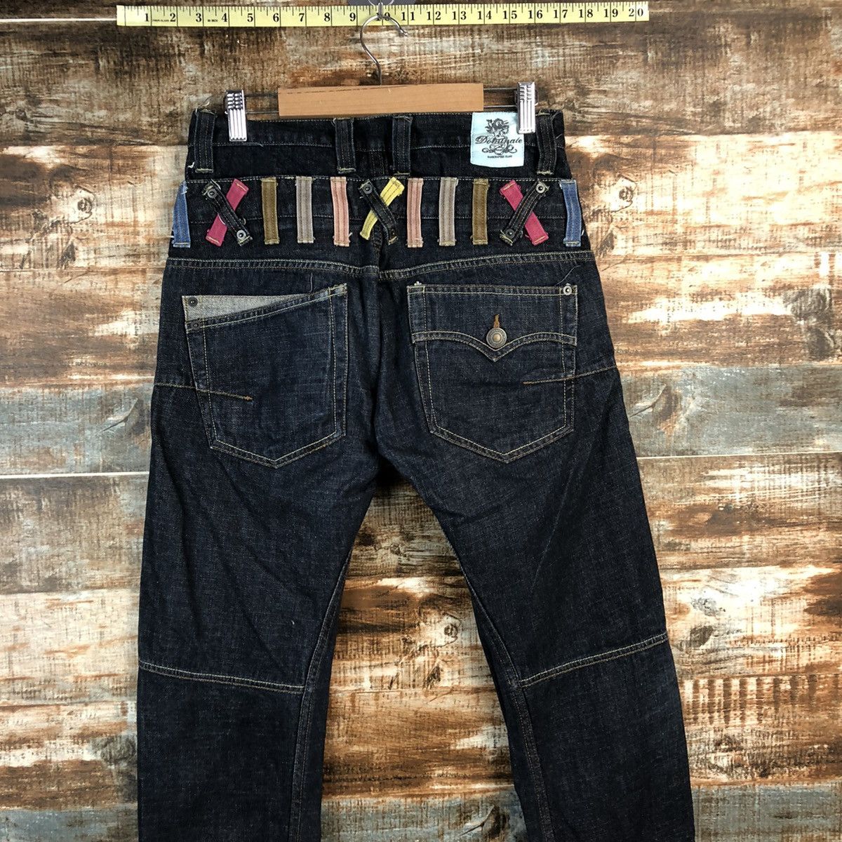 Japanese Brand DL Dani Nate double waist Black Denim Pants #C614 Size US 29 - 14 Thumbnail