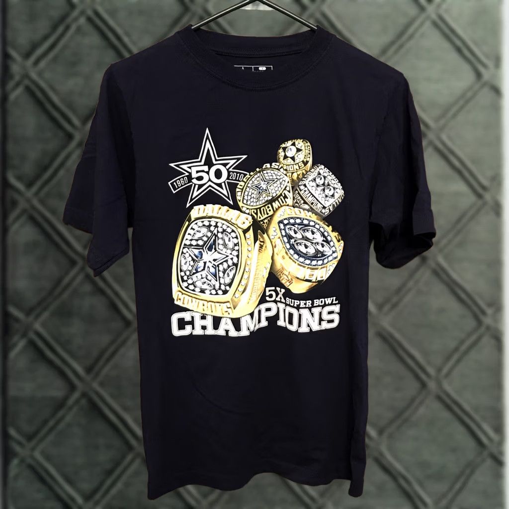 Champion Dallas Cowboys Super Bowl Champions Dark Blue T-Shirt 50 anniversary S 1514 Size US S / EU 44-46 / 1 - 1 Thumbnail