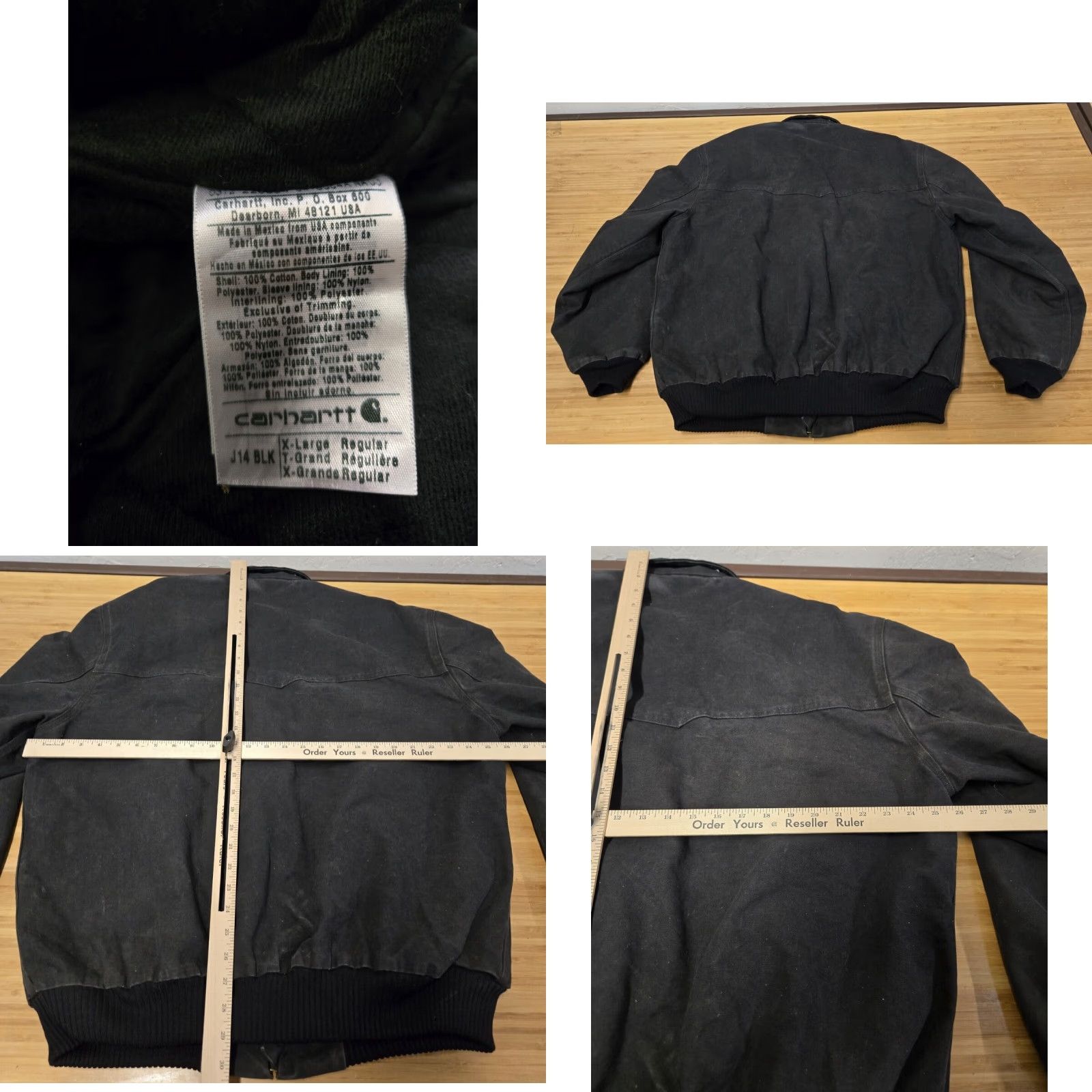 Carhartt VINTAGE Carhartt Santa Fe Canvas Jacket Mens XL Black Quilted Corduroy Bomber Jacket Size US XL / EU 56 / 4 - 8 Thumbnail