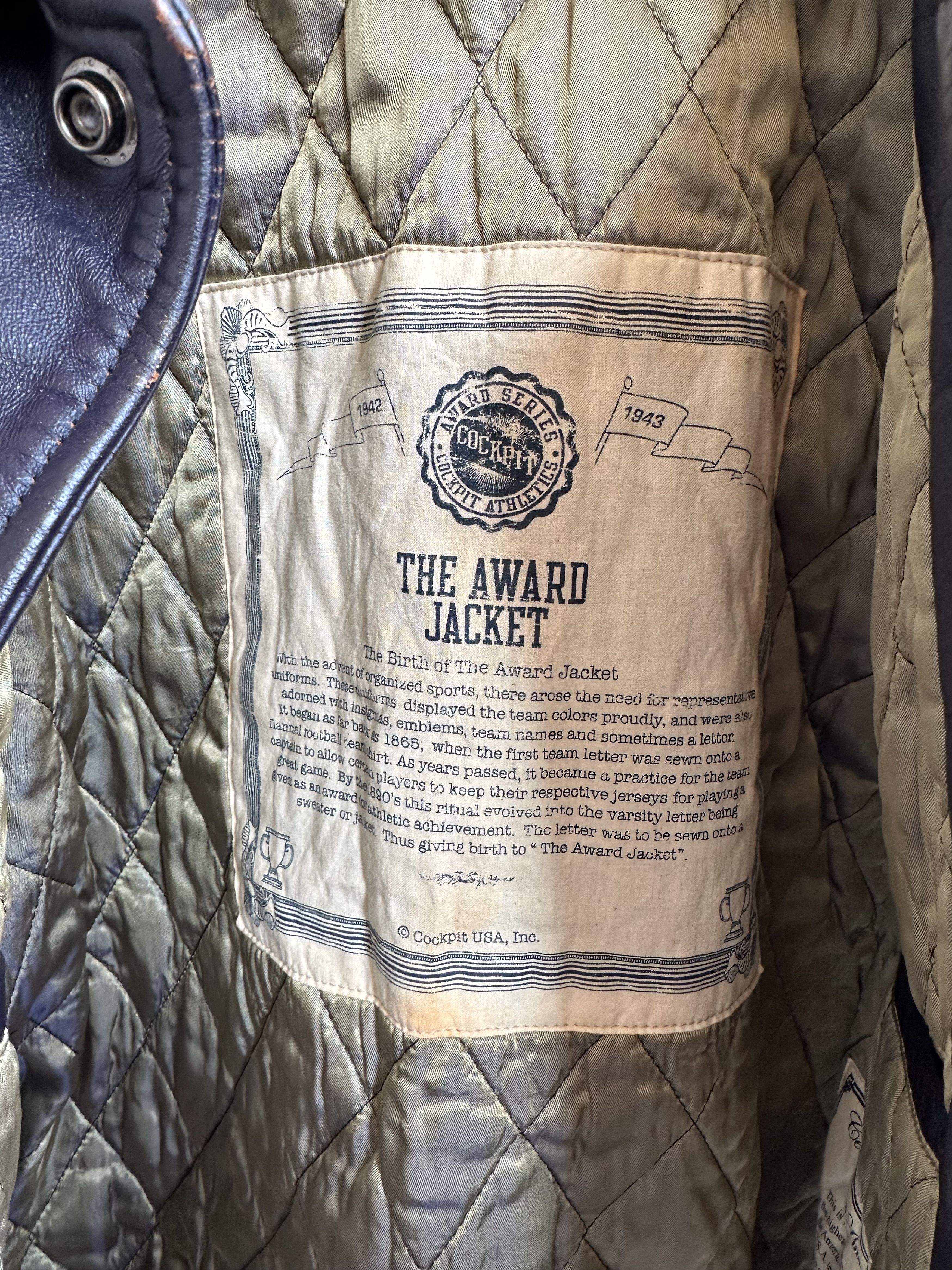 Cockpit USA special edition leather award jacket Size US L / EU 52-54 / 3 - 6 Thumbnail