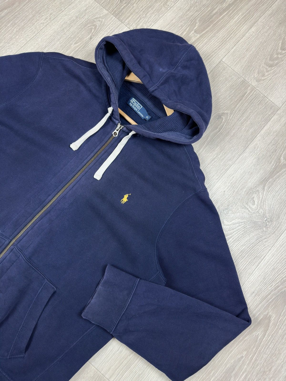 Polo Ralph Lauren Vintage Polo Ralph Lauren Zip Up Distressed Hoodie Size XL Size US XL / EU 56 / 4 - 2 Thumbnail