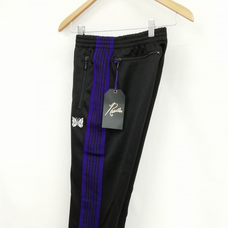 Needles Sweat Pants Narrow Track Tape Logo Black Size US 35 - 4 Thumbnail