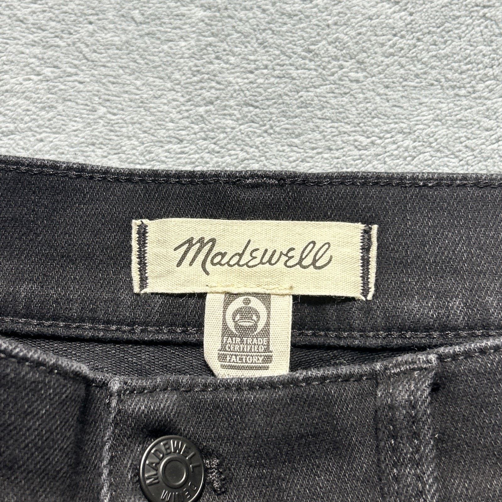 Madewell Beyond Baggy Jeans Womens 31 34x27 Dojo Black Hamilton Wide Size 31" - 4 Thumbnail